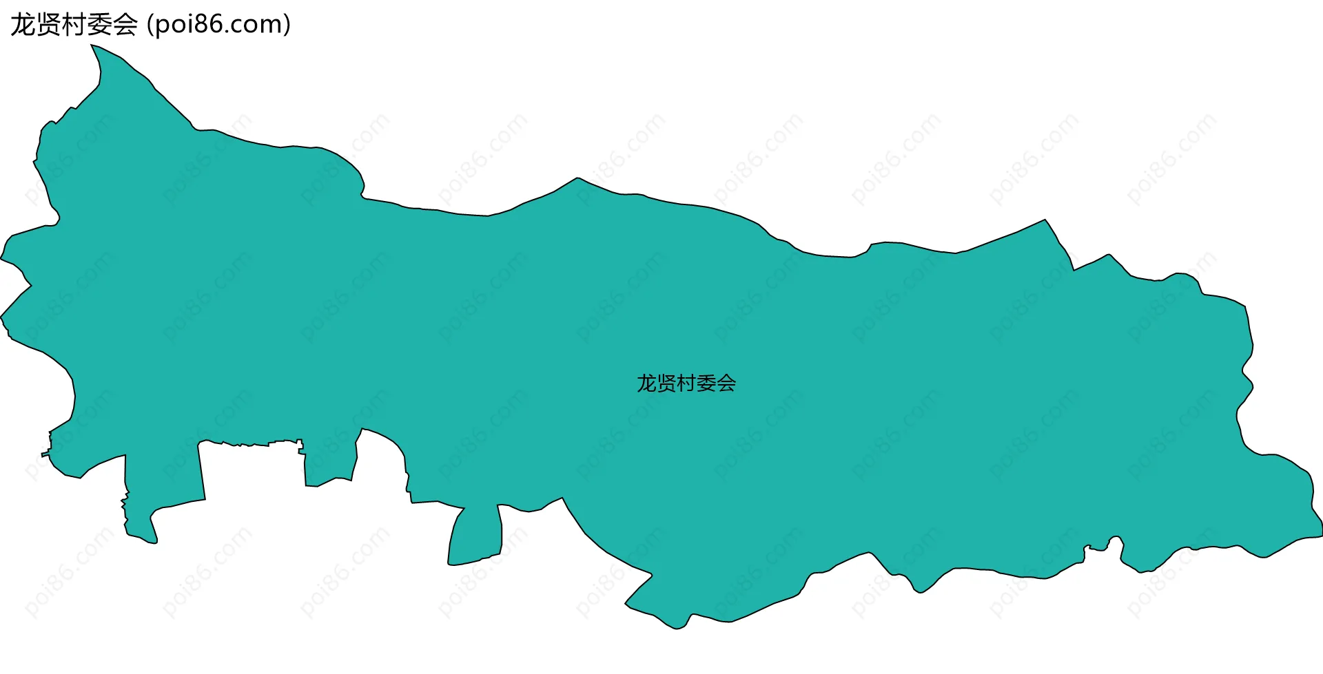 龙贤村委会边界地图