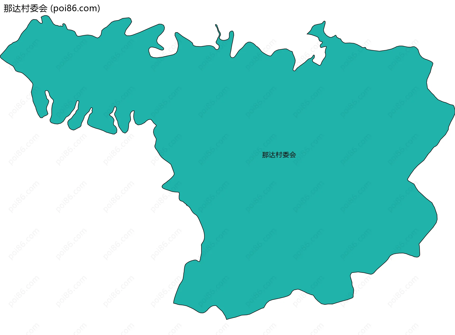 那达村委会边界地图