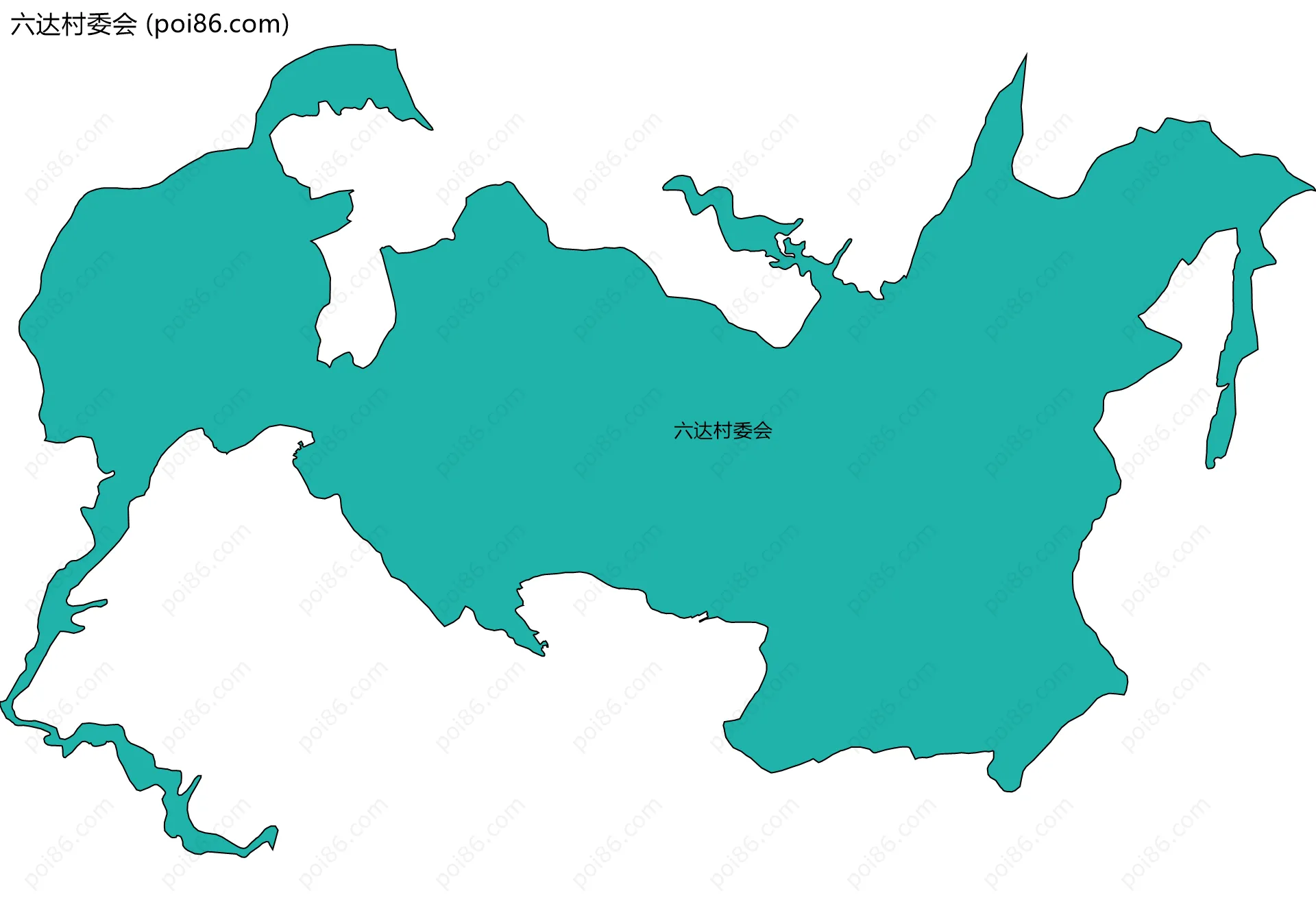 六达村委会边界地图
