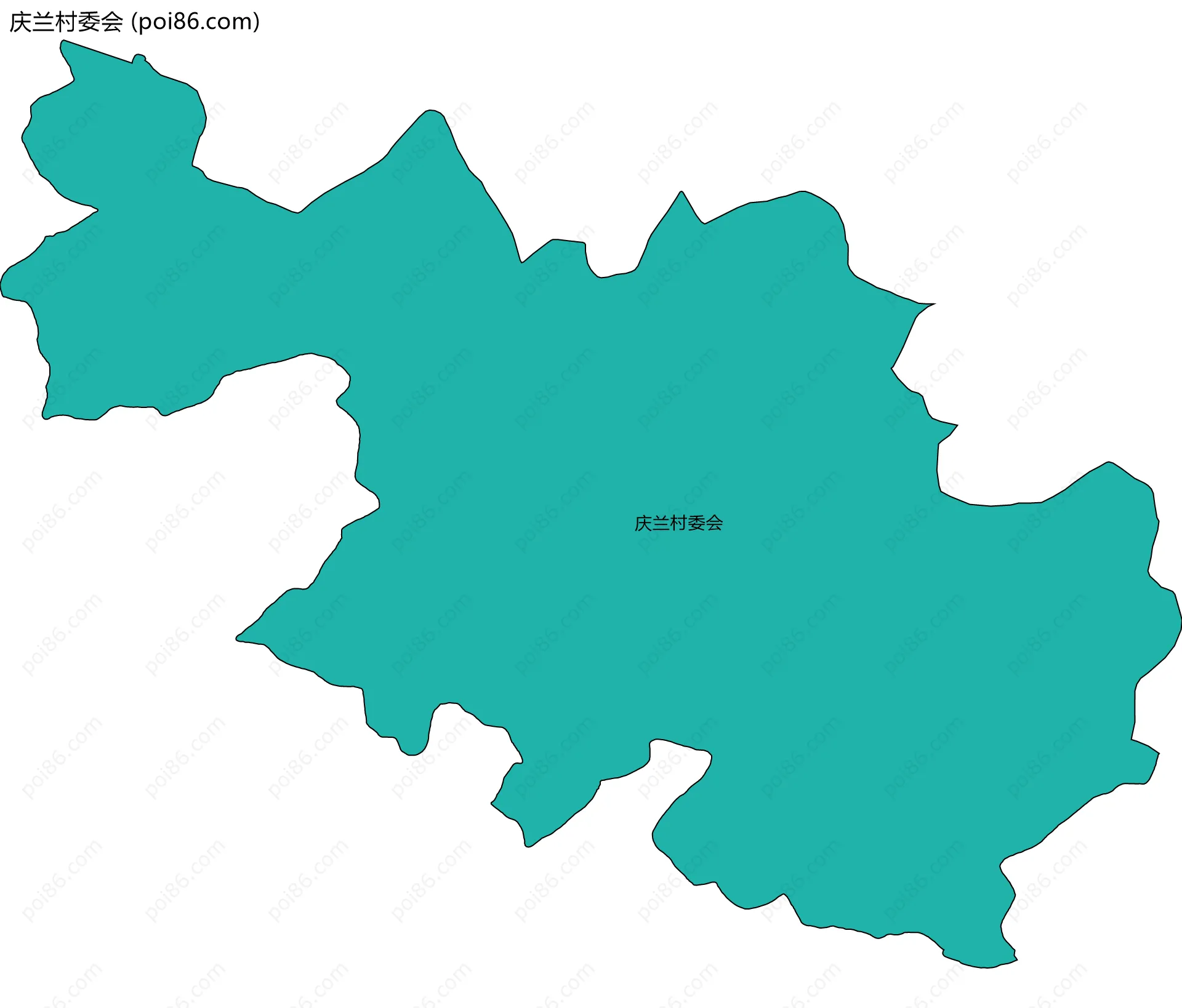 庆兰村委会边界地图