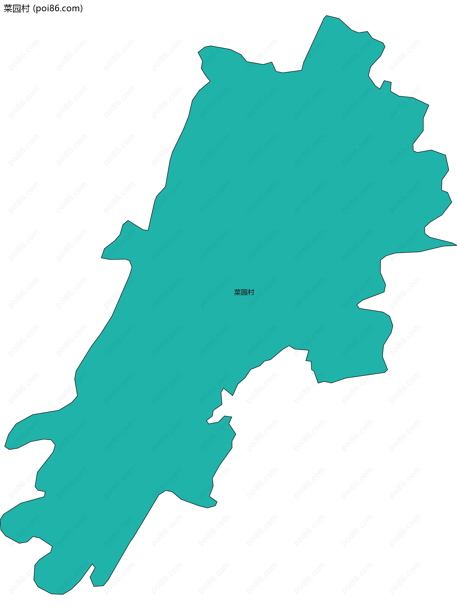 菜园村边界地图