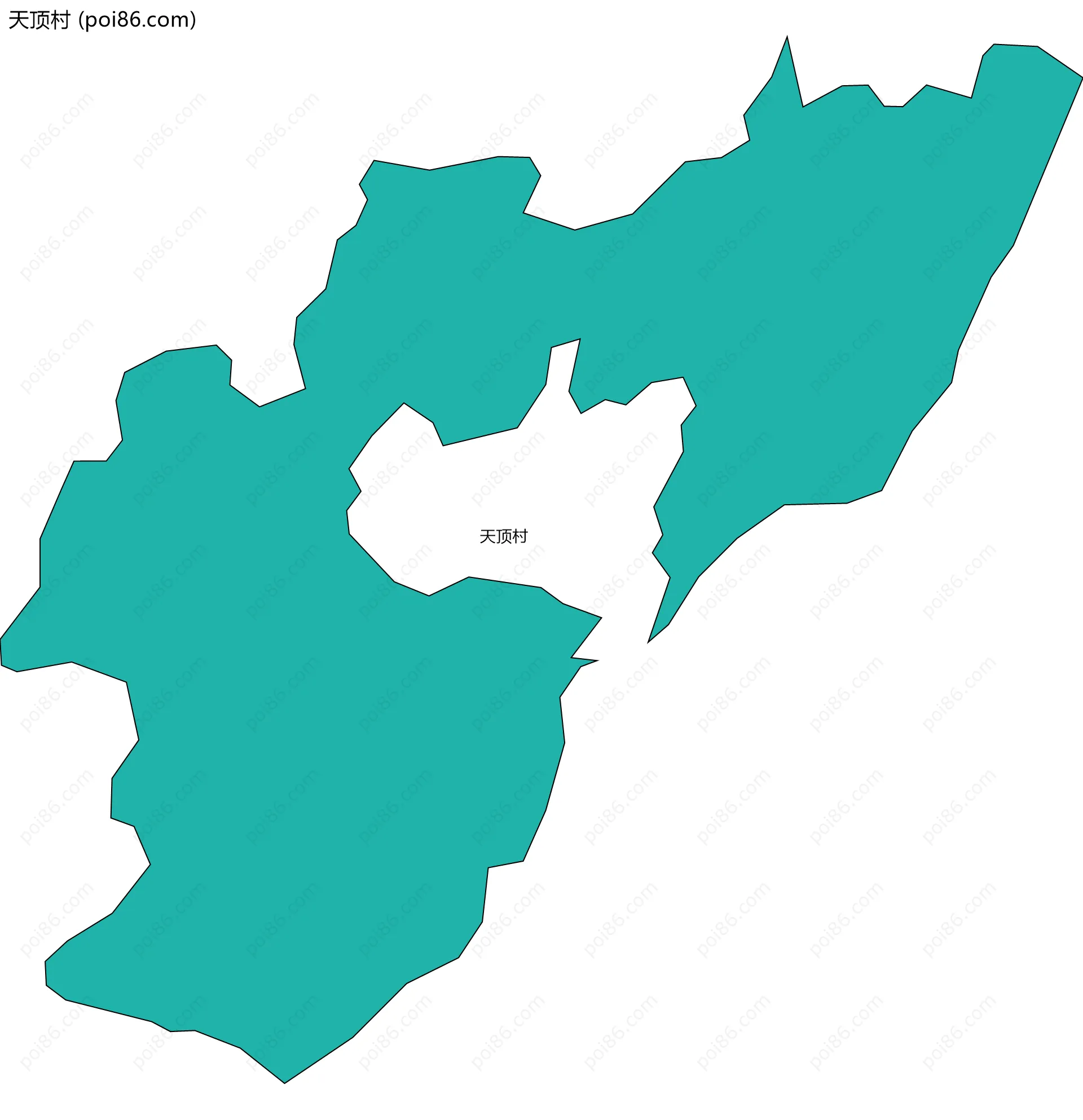 天顶村边界地图