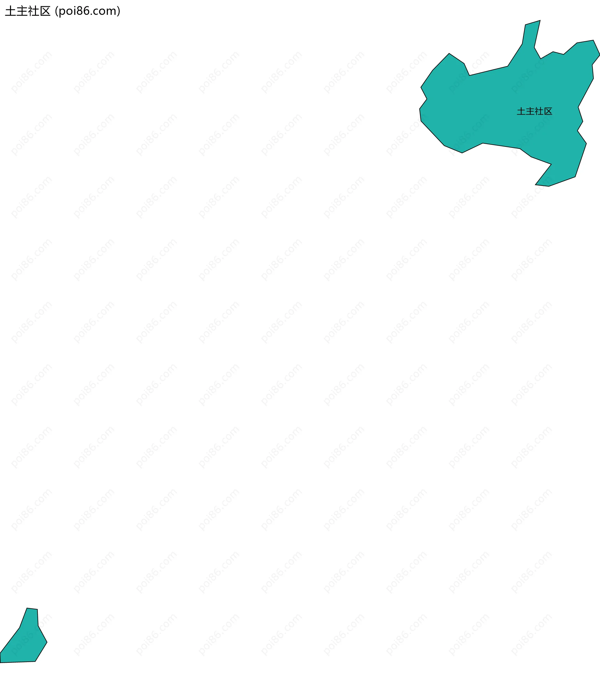 土主社区边界地图