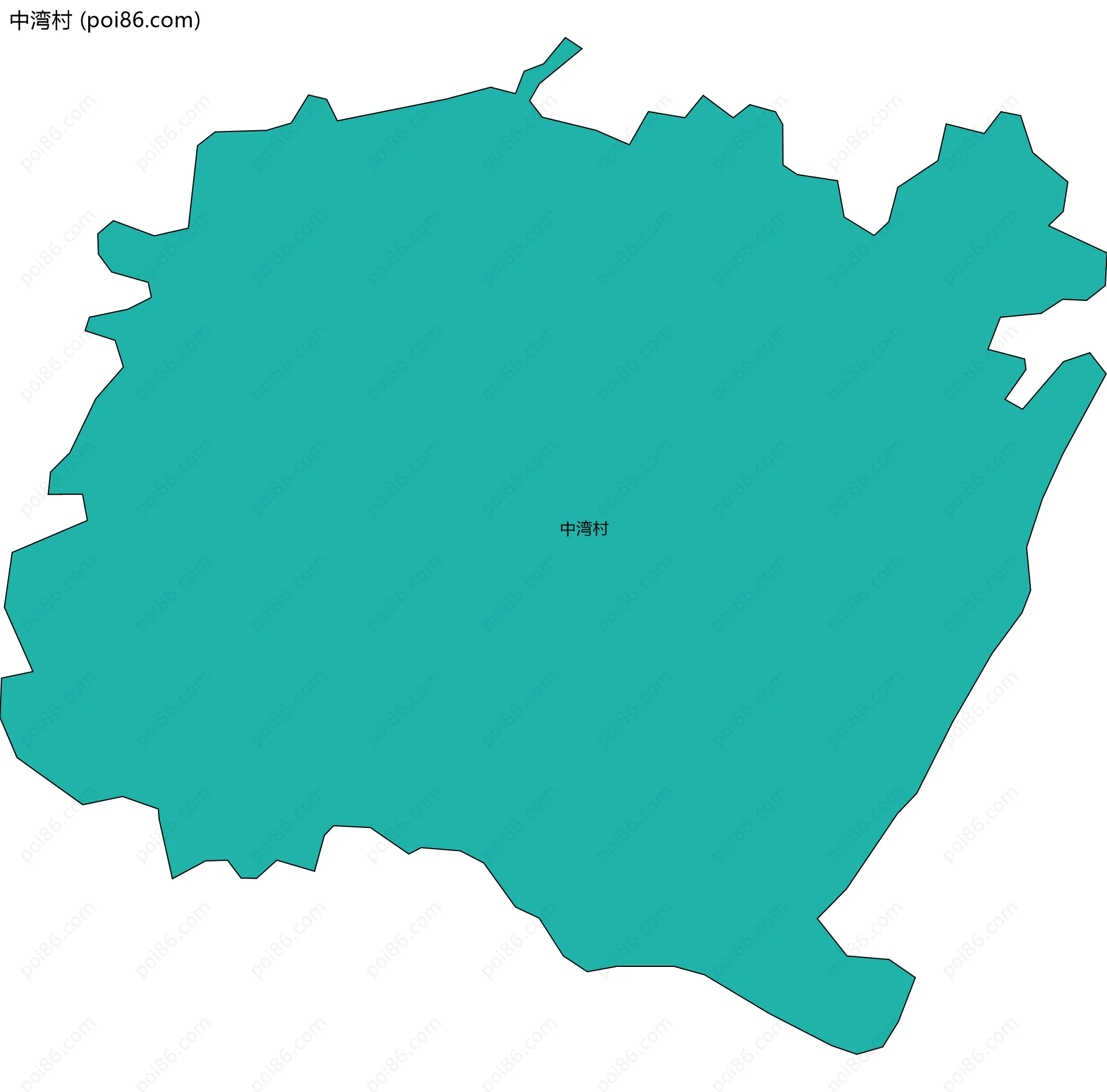 中湾村边界地图