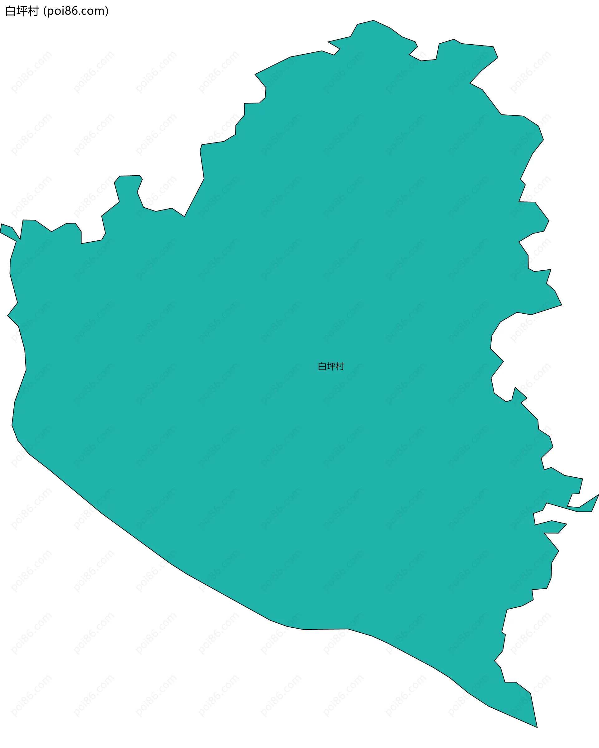 白坪村边界地图