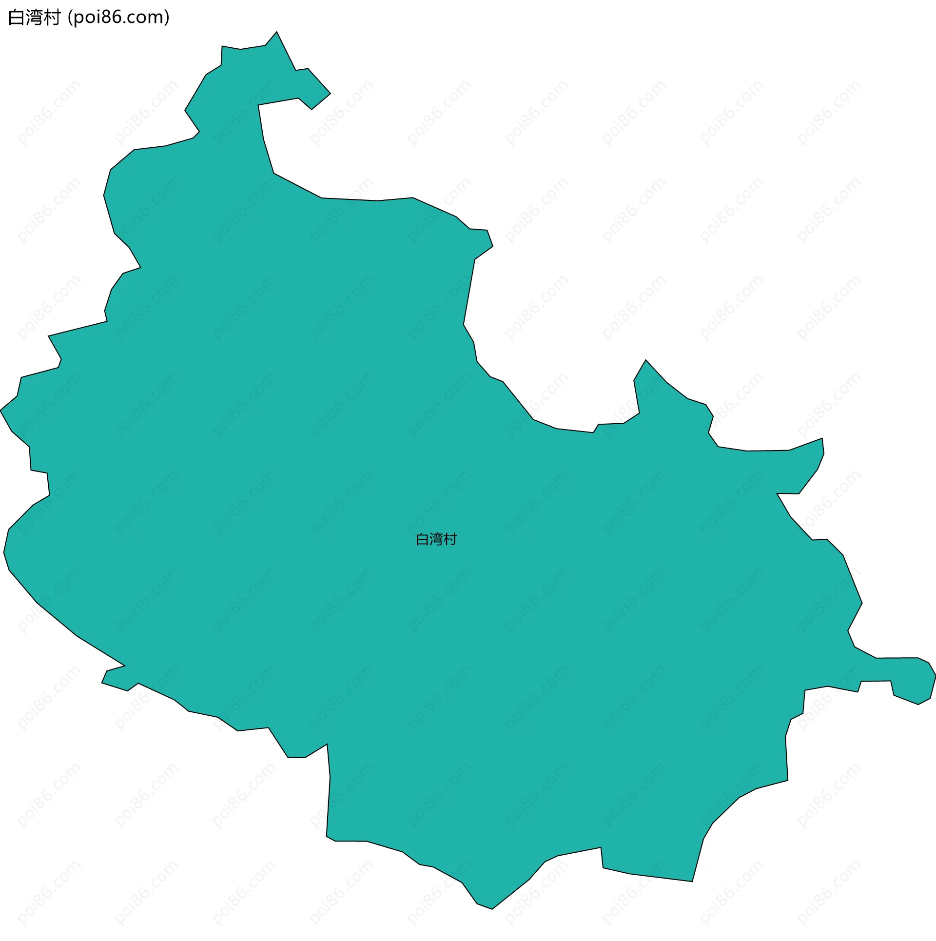 白湾村边界地图