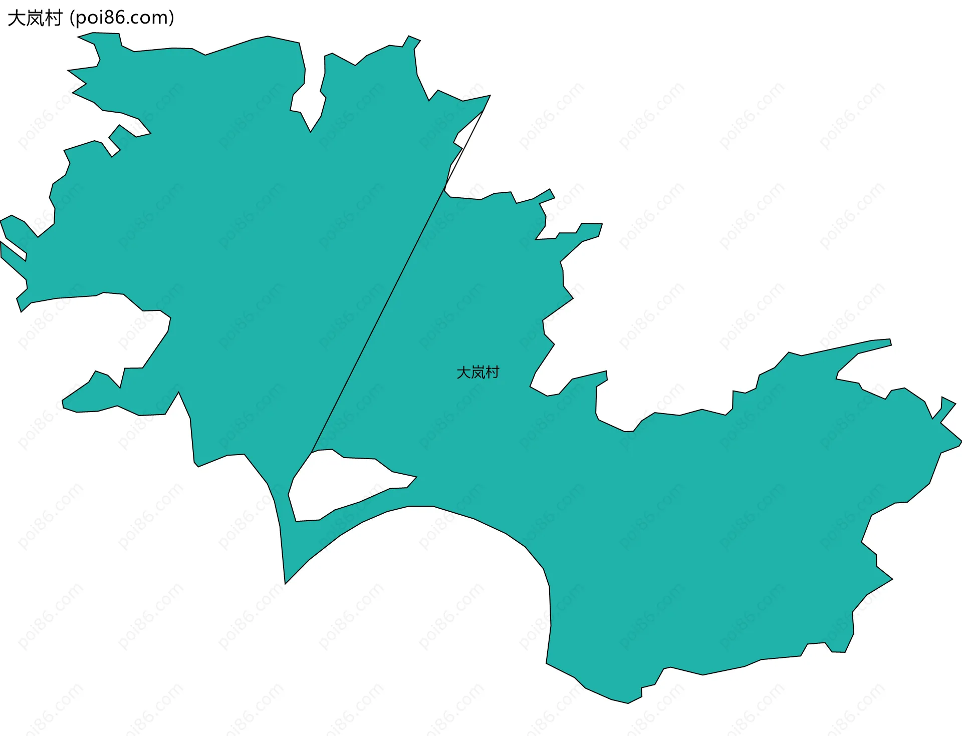 大岚村边界地图