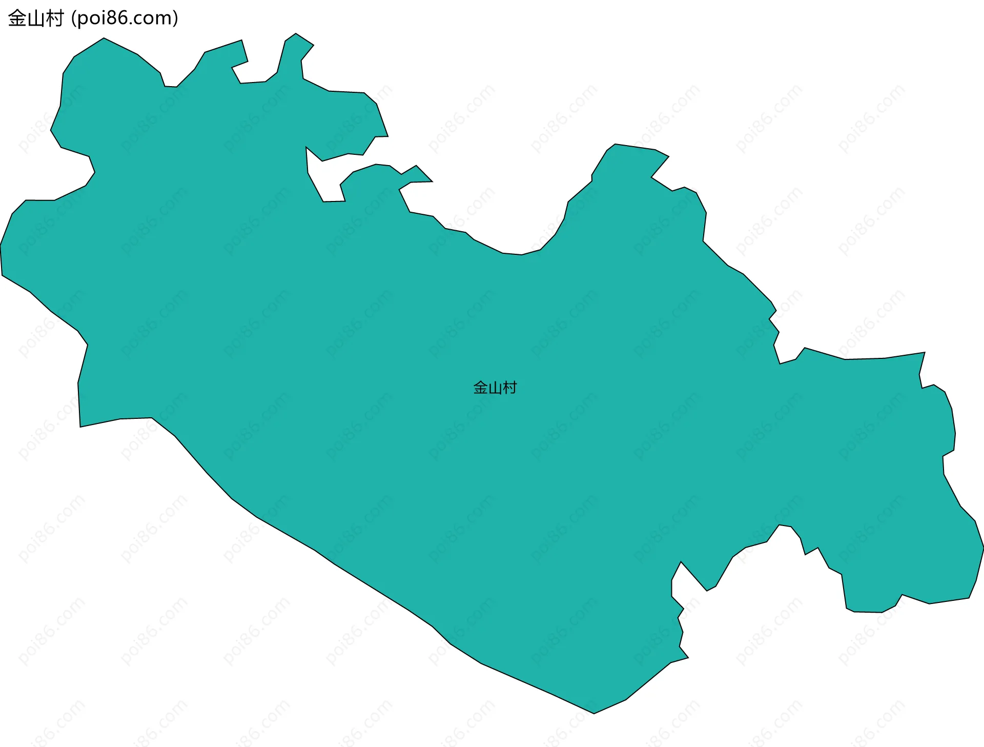 金山村边界地图