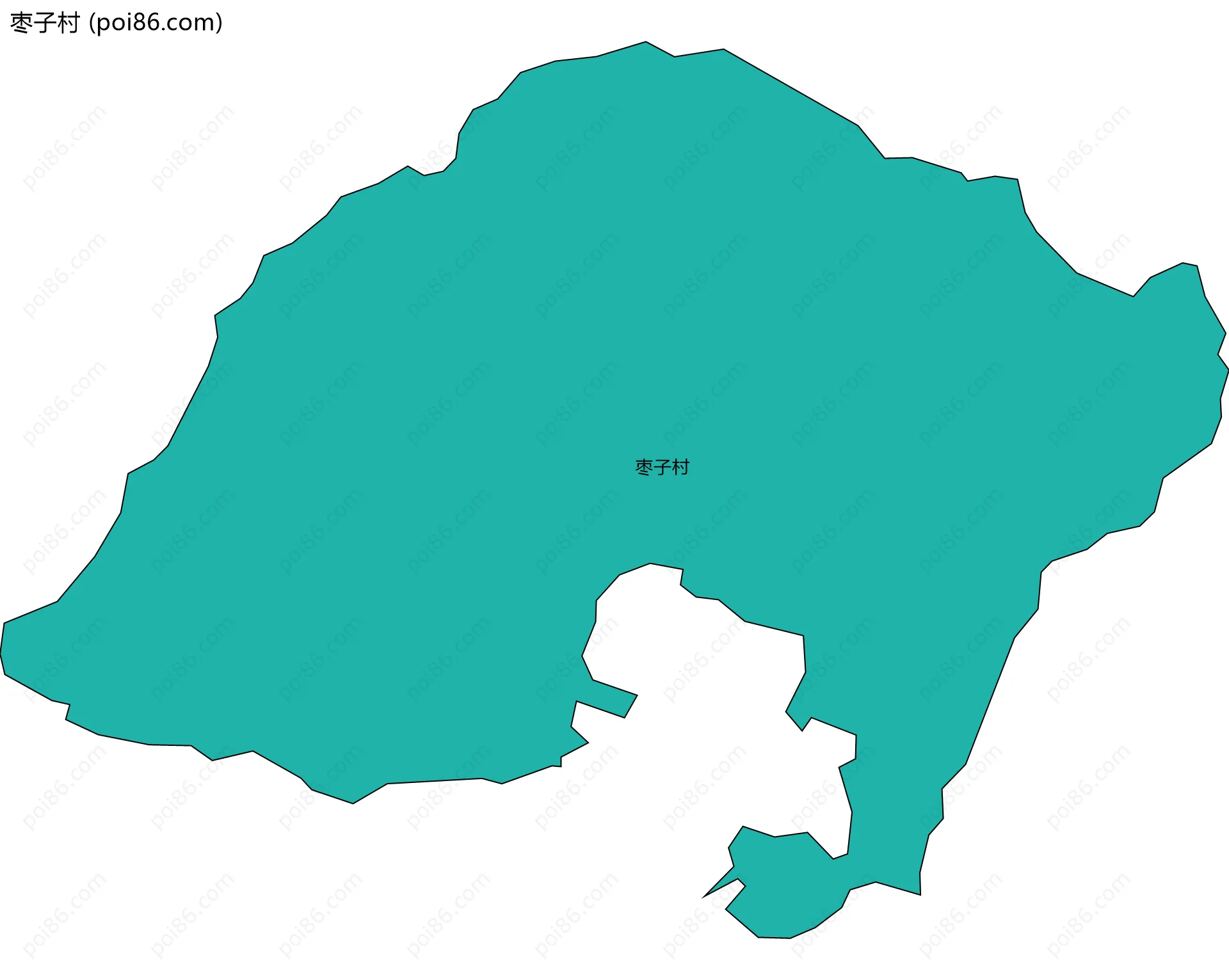 枣子村边界地图