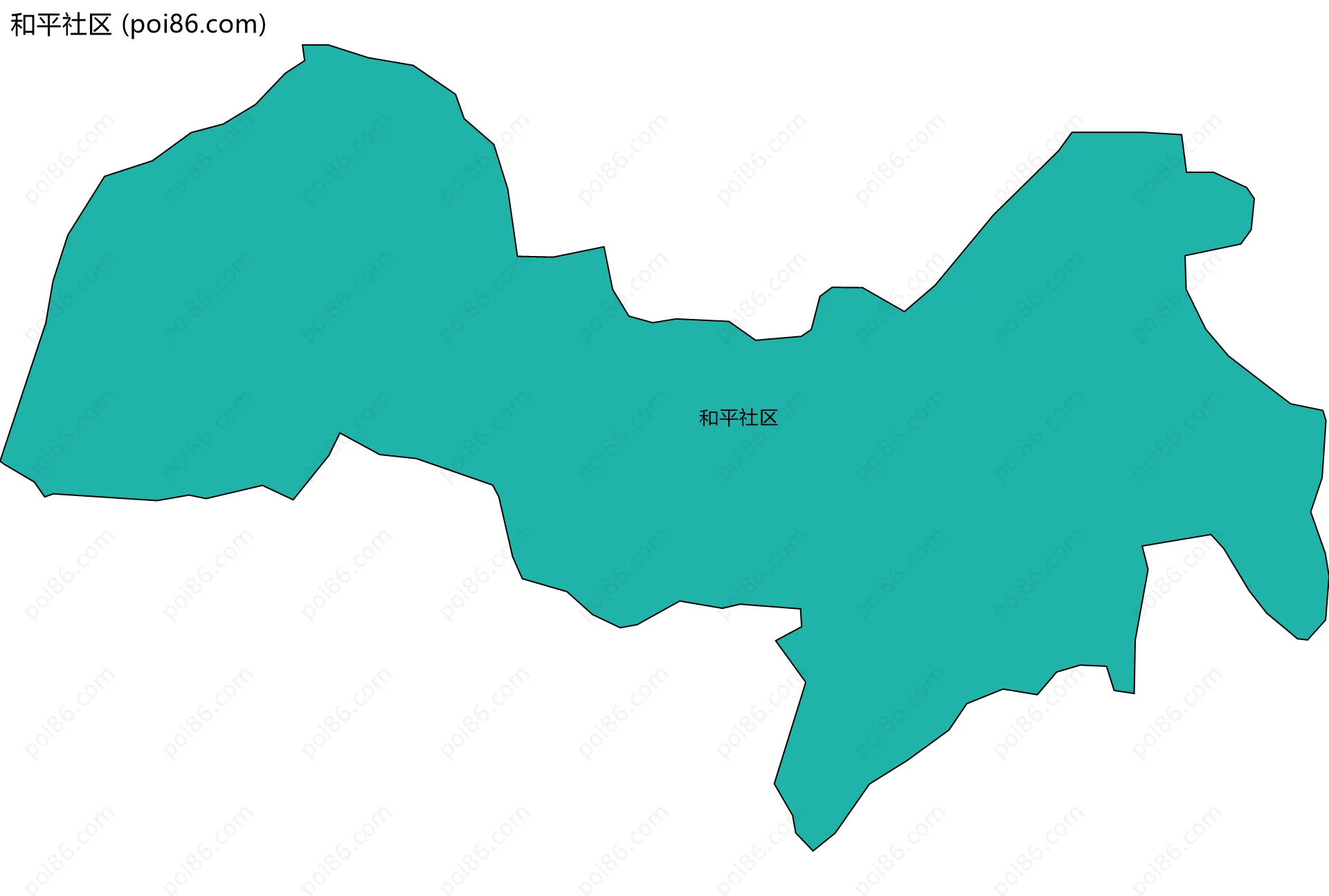 和平社区边界地图