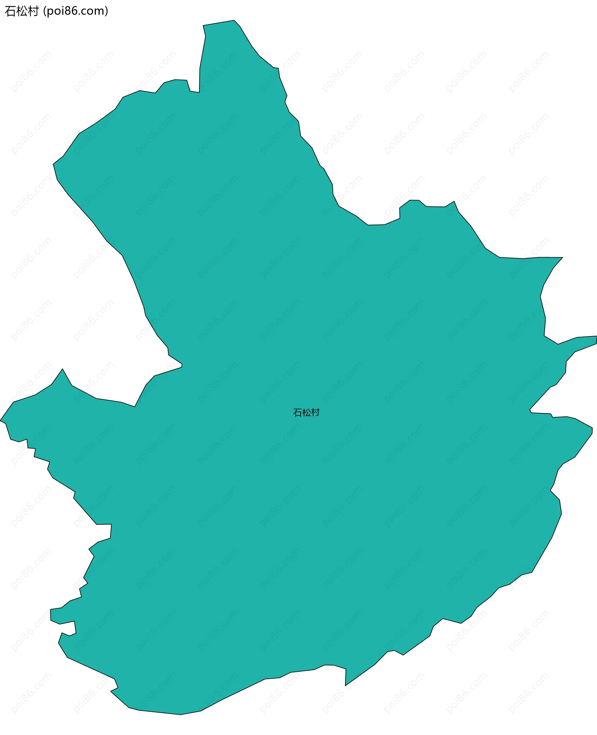 石松村边界地图