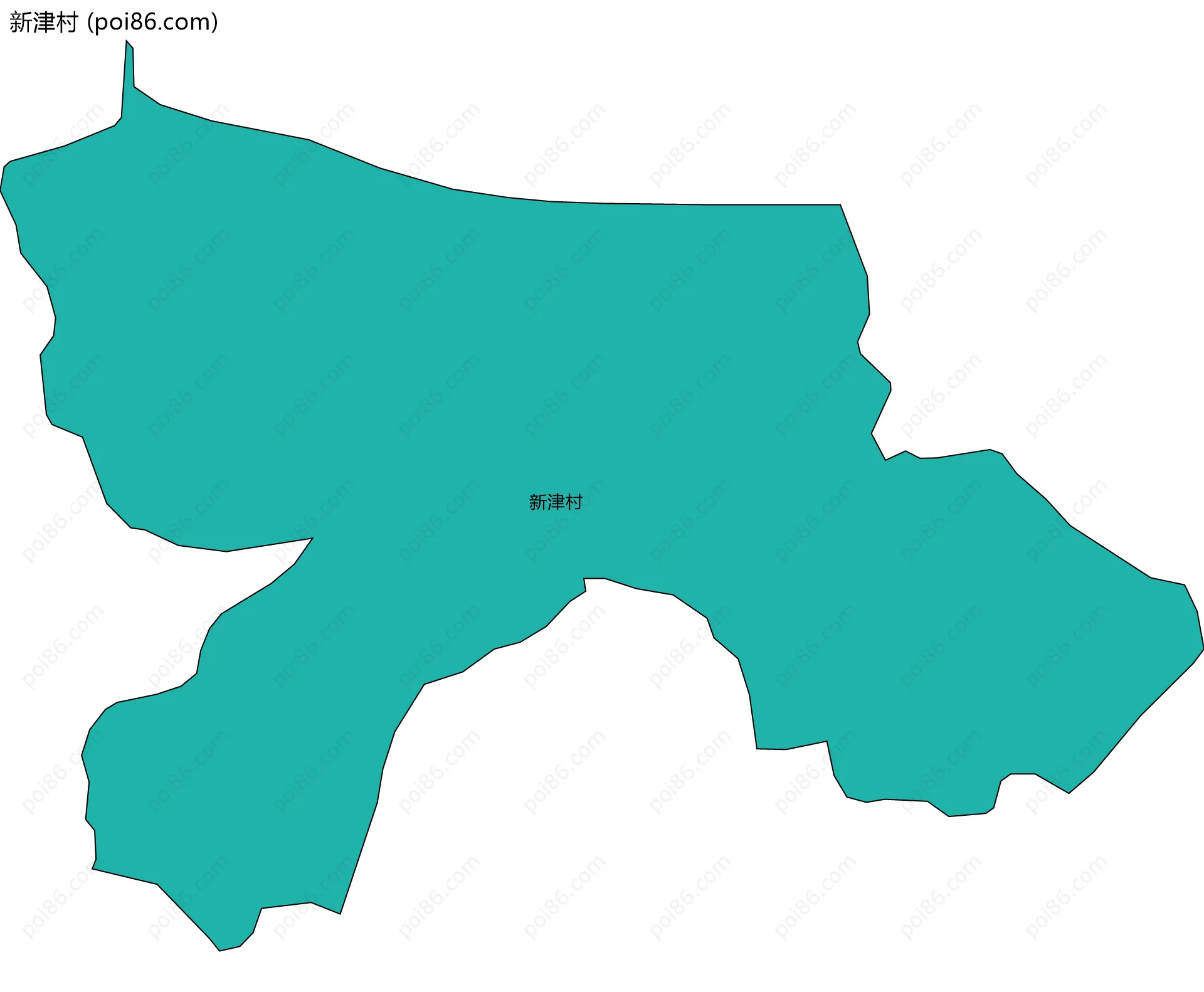 新津村边界地图