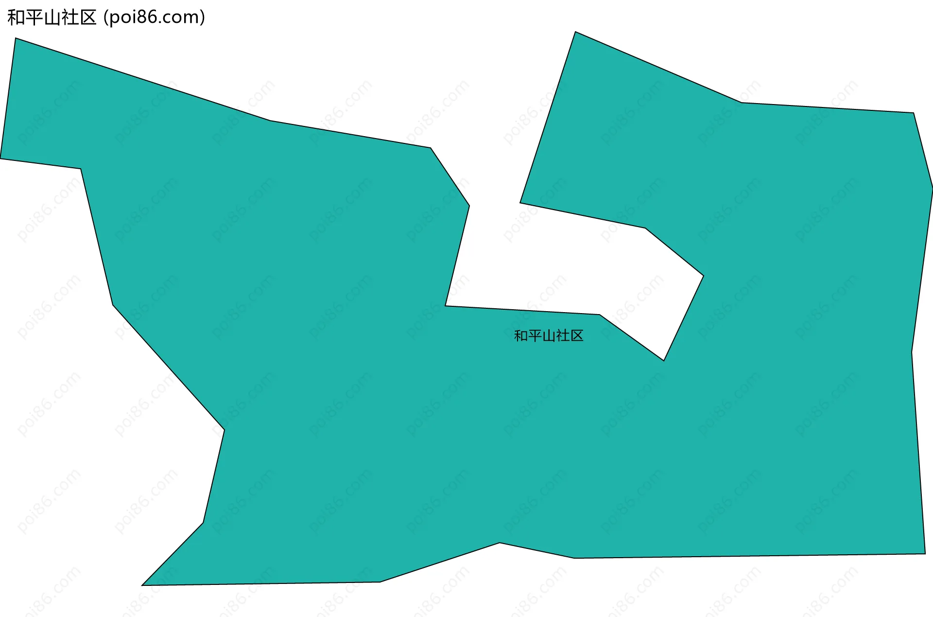 和平山社区边界地图