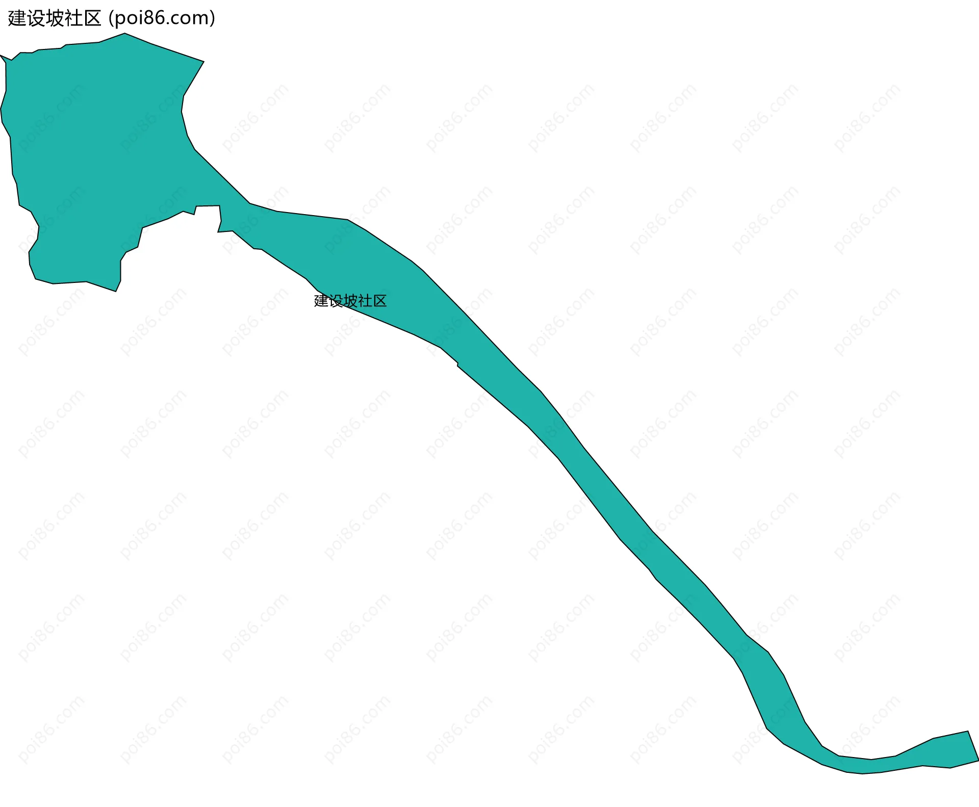 建设坡社区边界地图