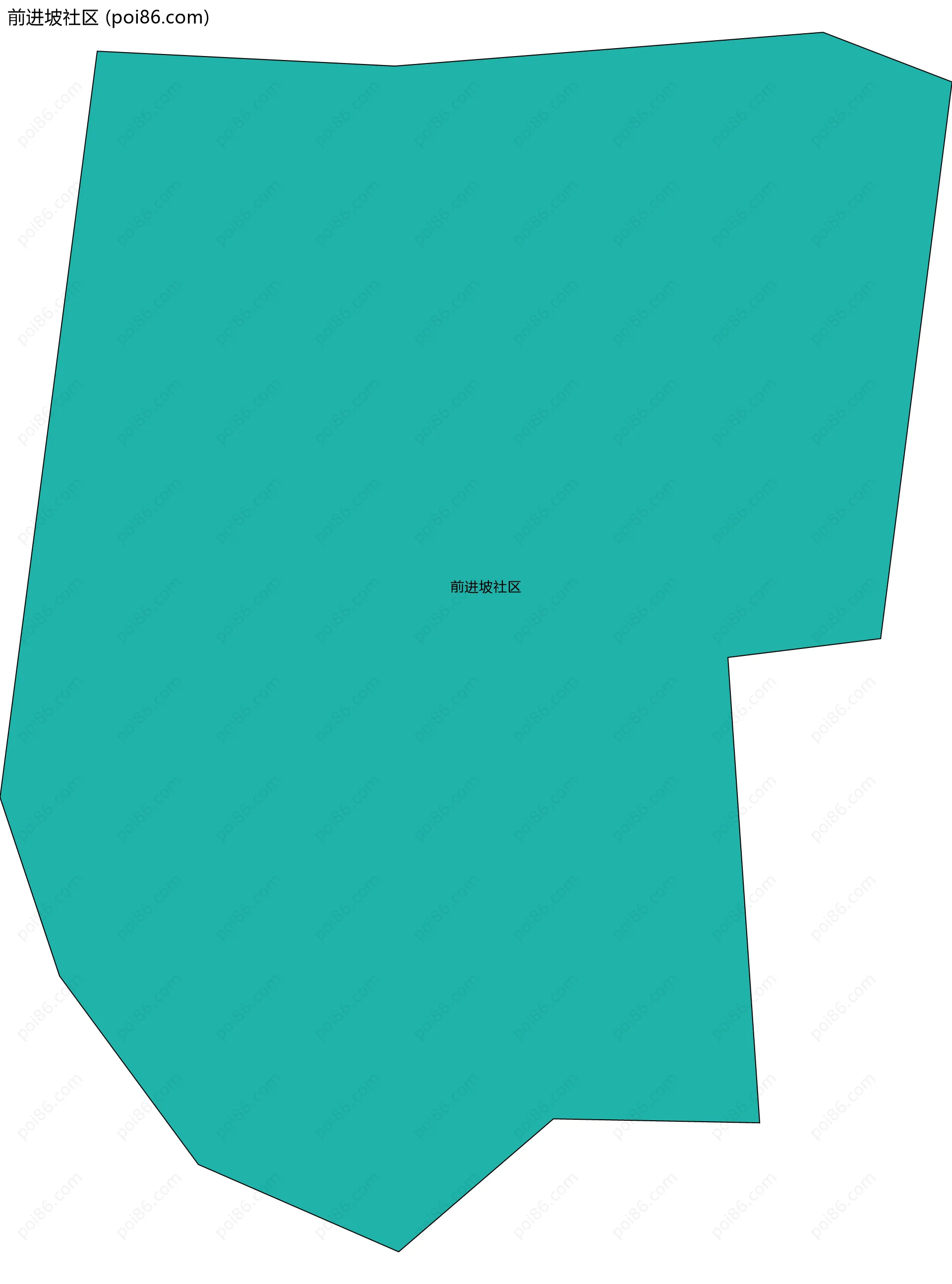 前进坡社区边界地图