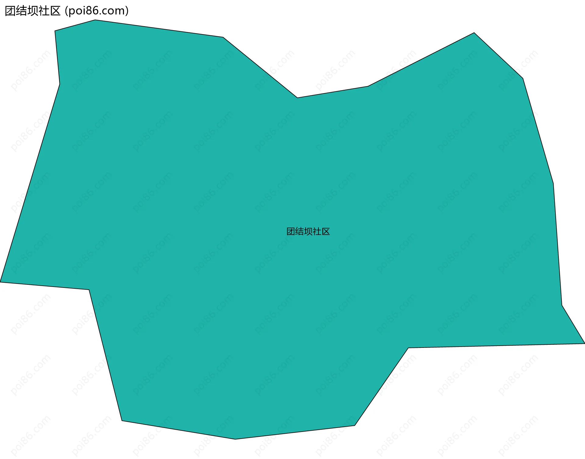 团结坝社区边界地图