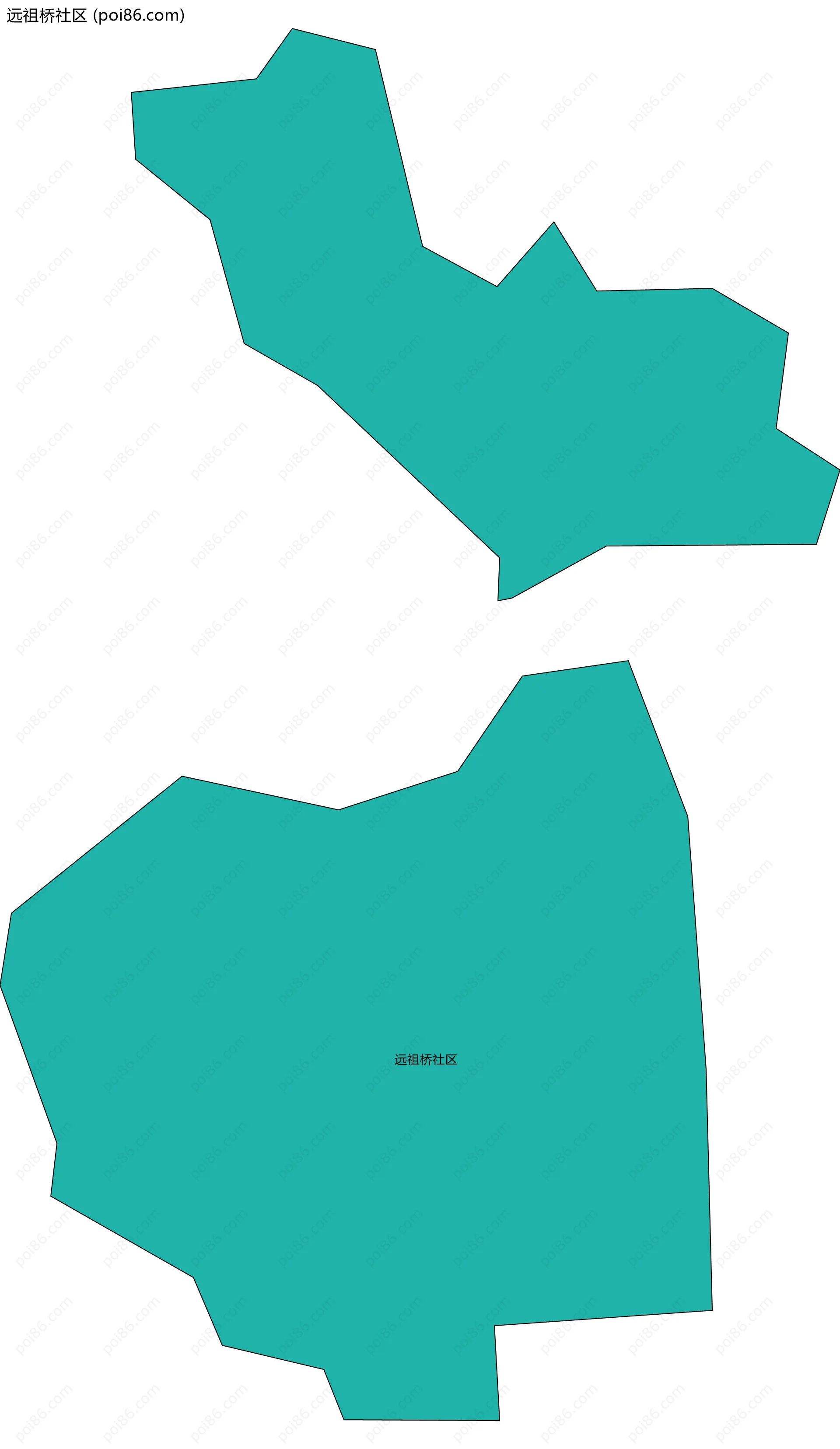 远祖桥社区边界地图