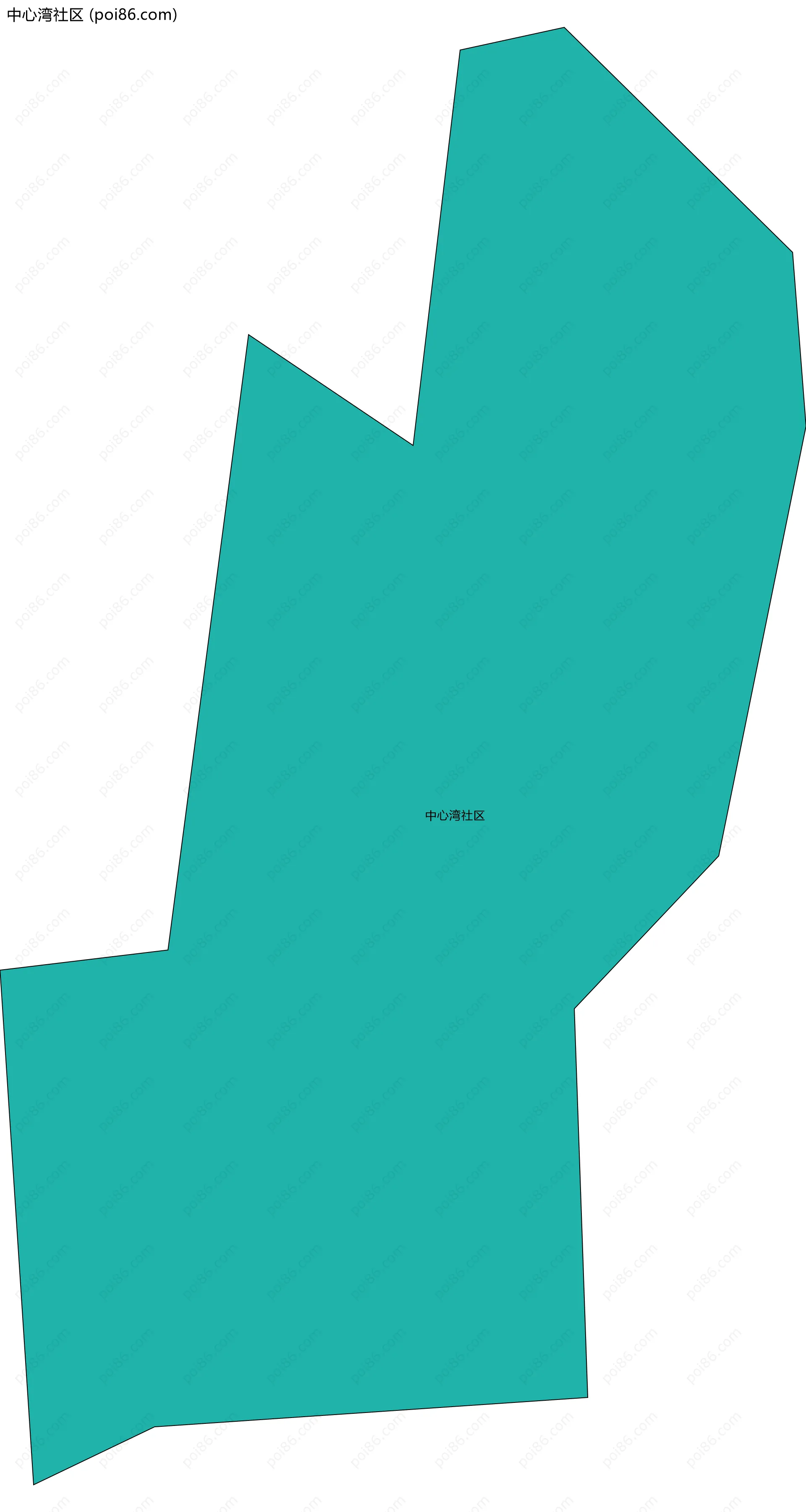 中心湾社区边界地图