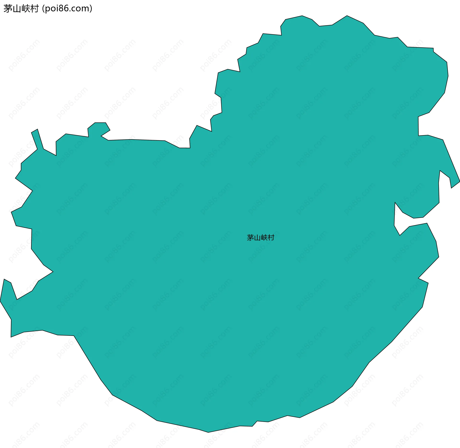 茅山峡村边界地图