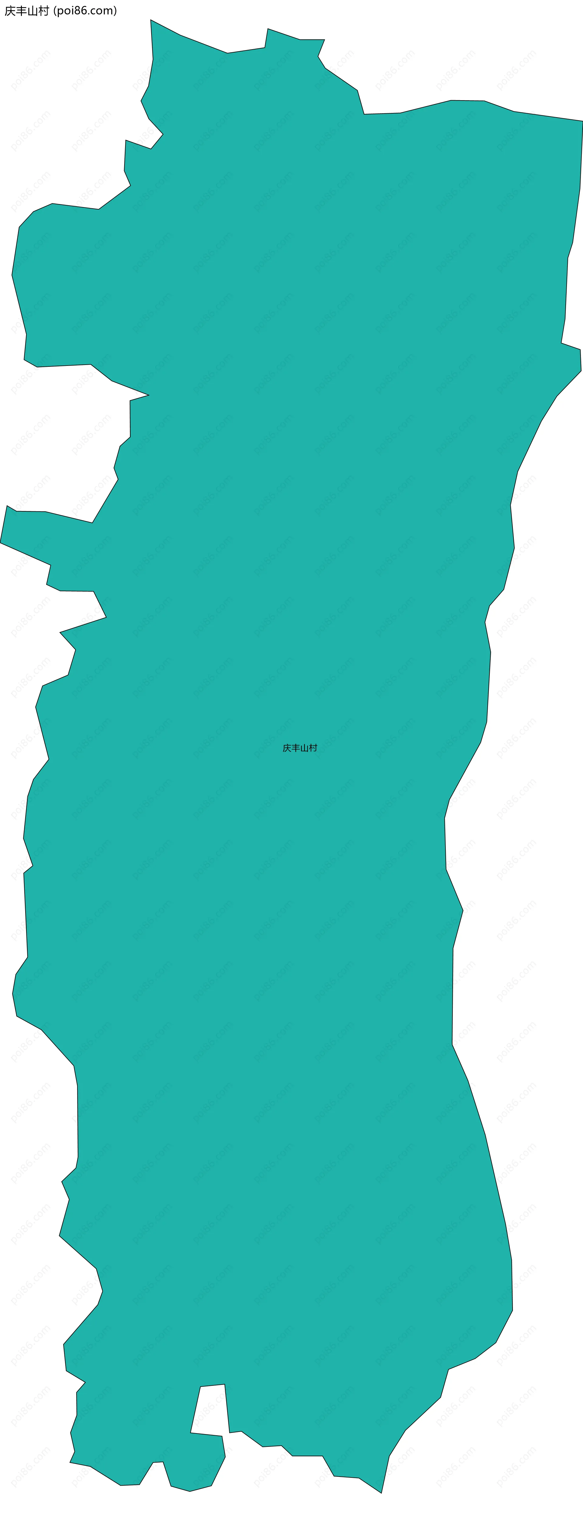 庆丰山村边界地图