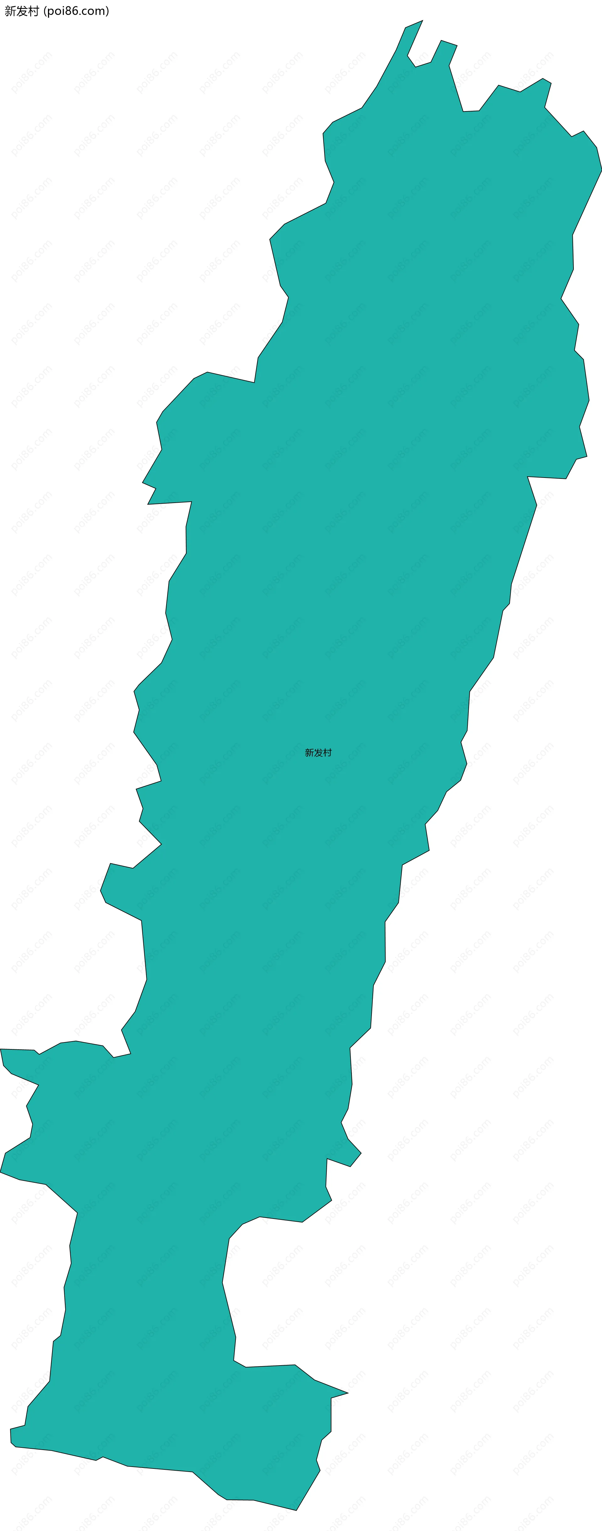 新发村边界地图