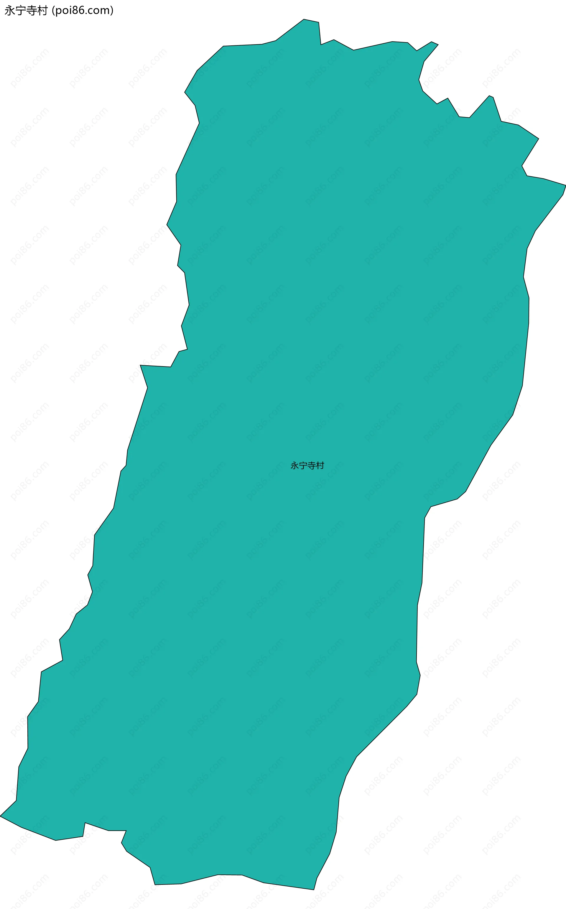 永宁寺村边界地图