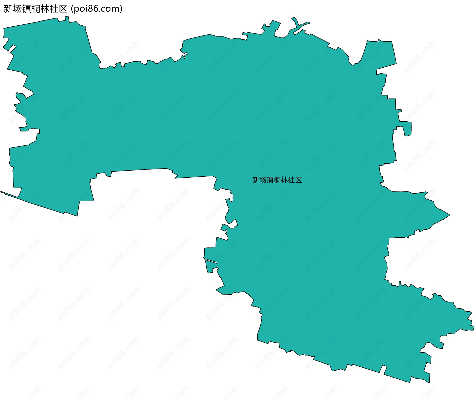 新场镇桐林社区边界地图