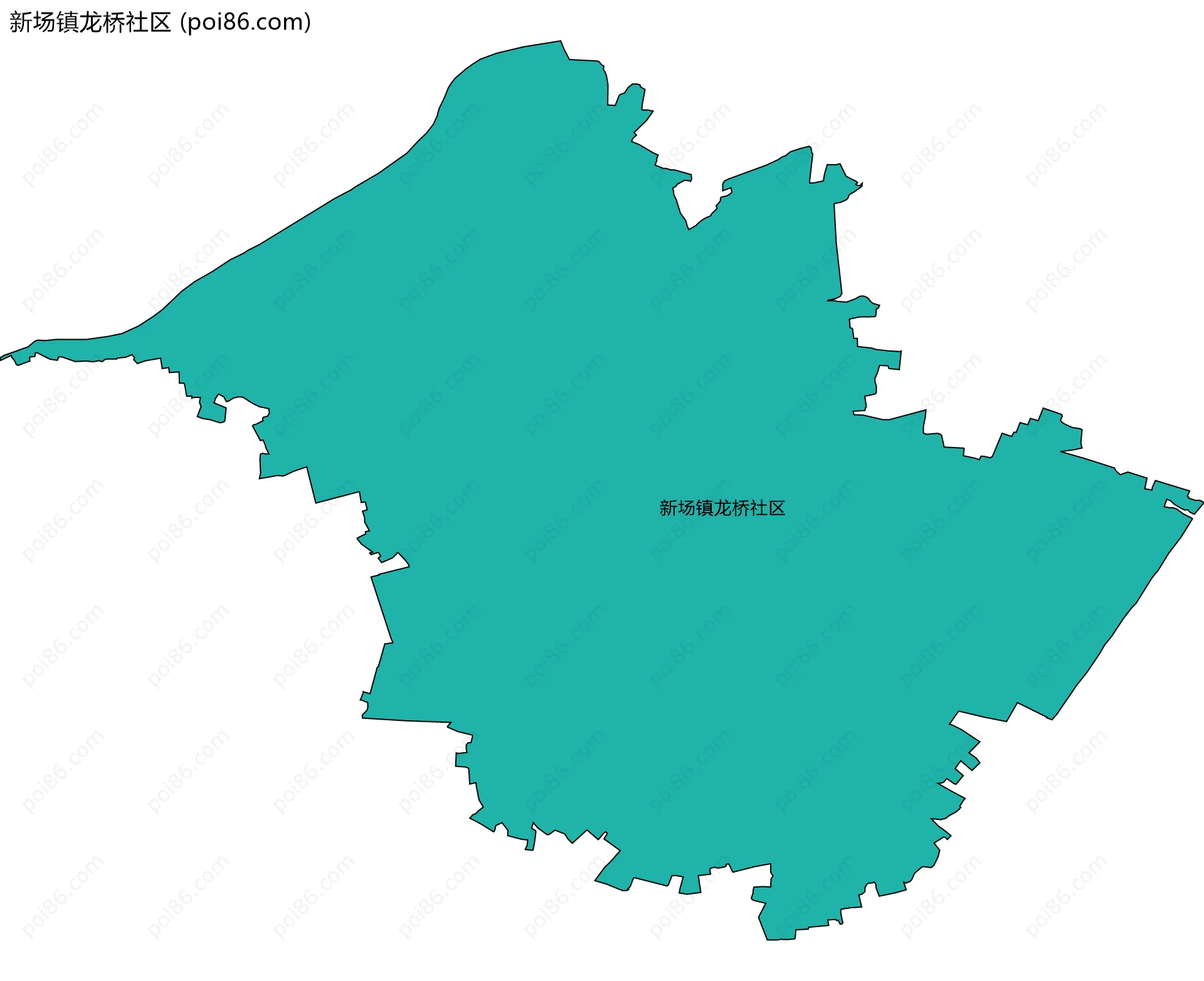 新场镇龙桥社区边界地图