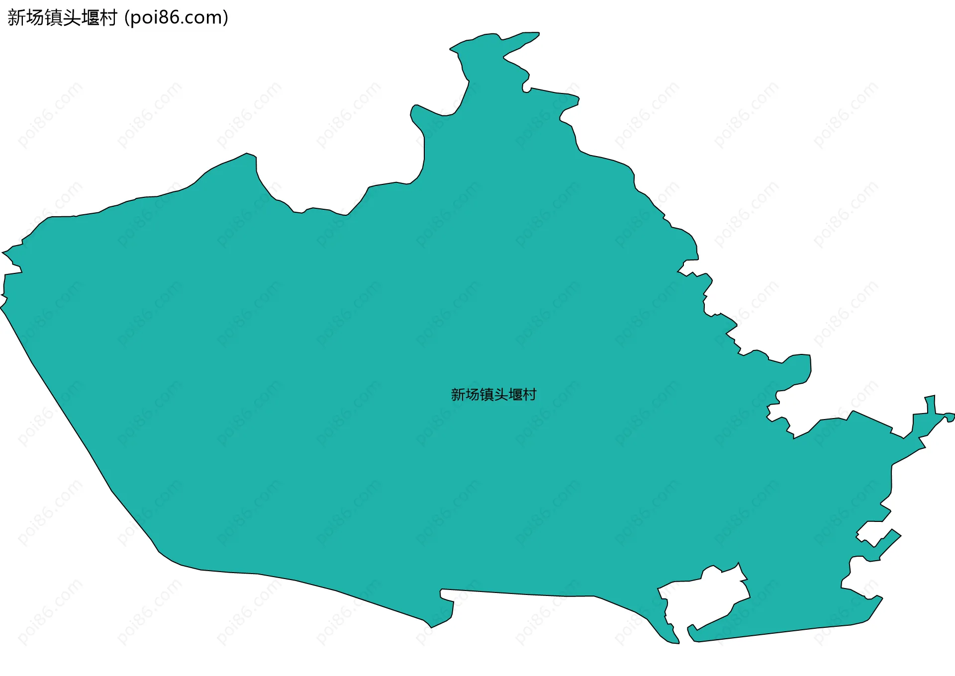 新场镇头堰村边界地图