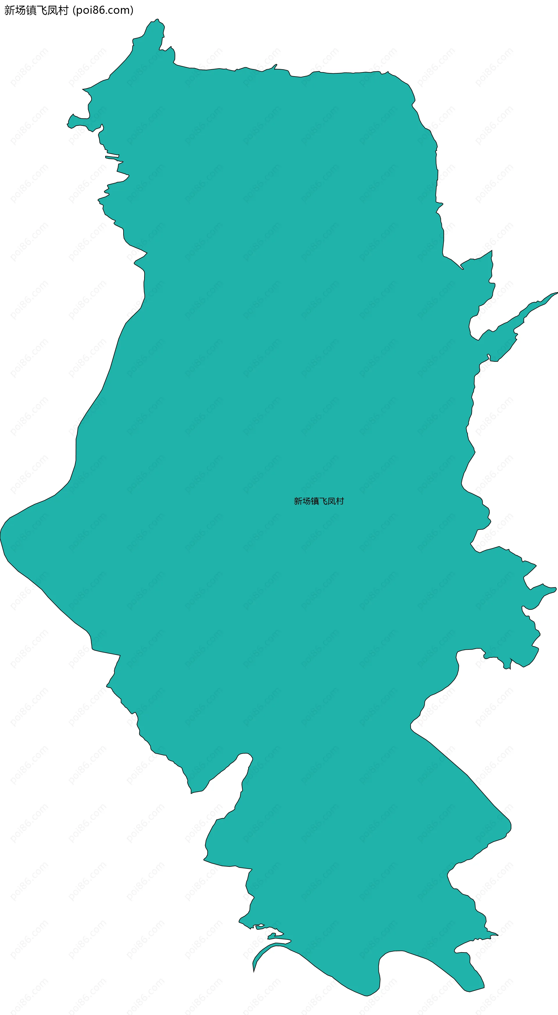 新场镇飞凤村边界地图