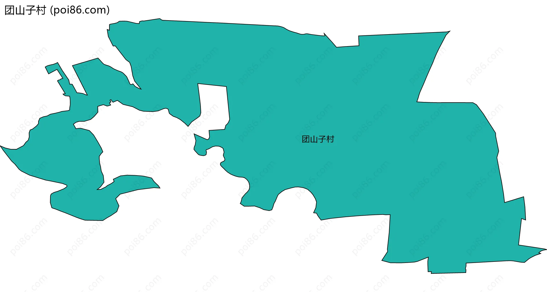 团山子村边界地图