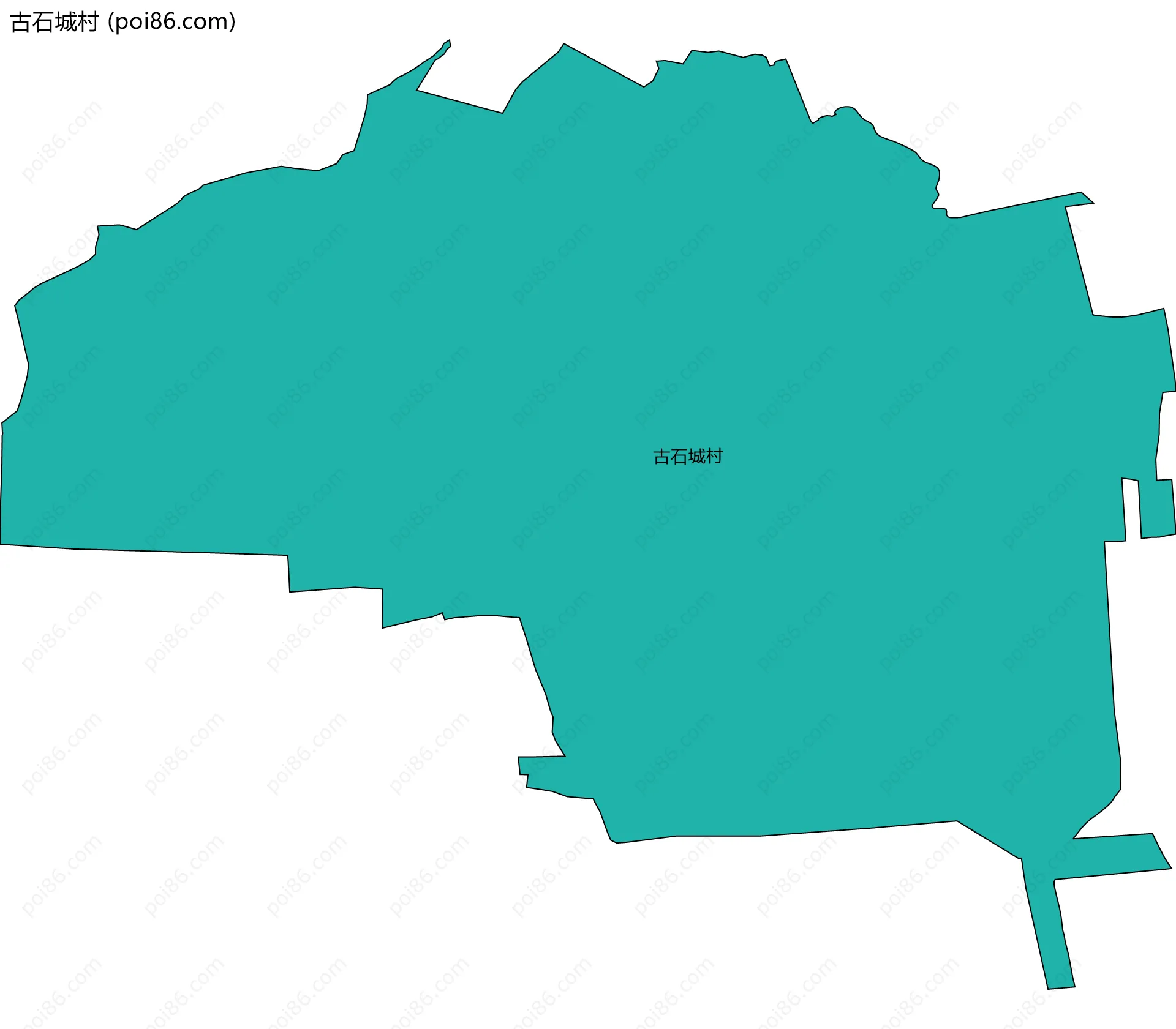 古石城村边界地图