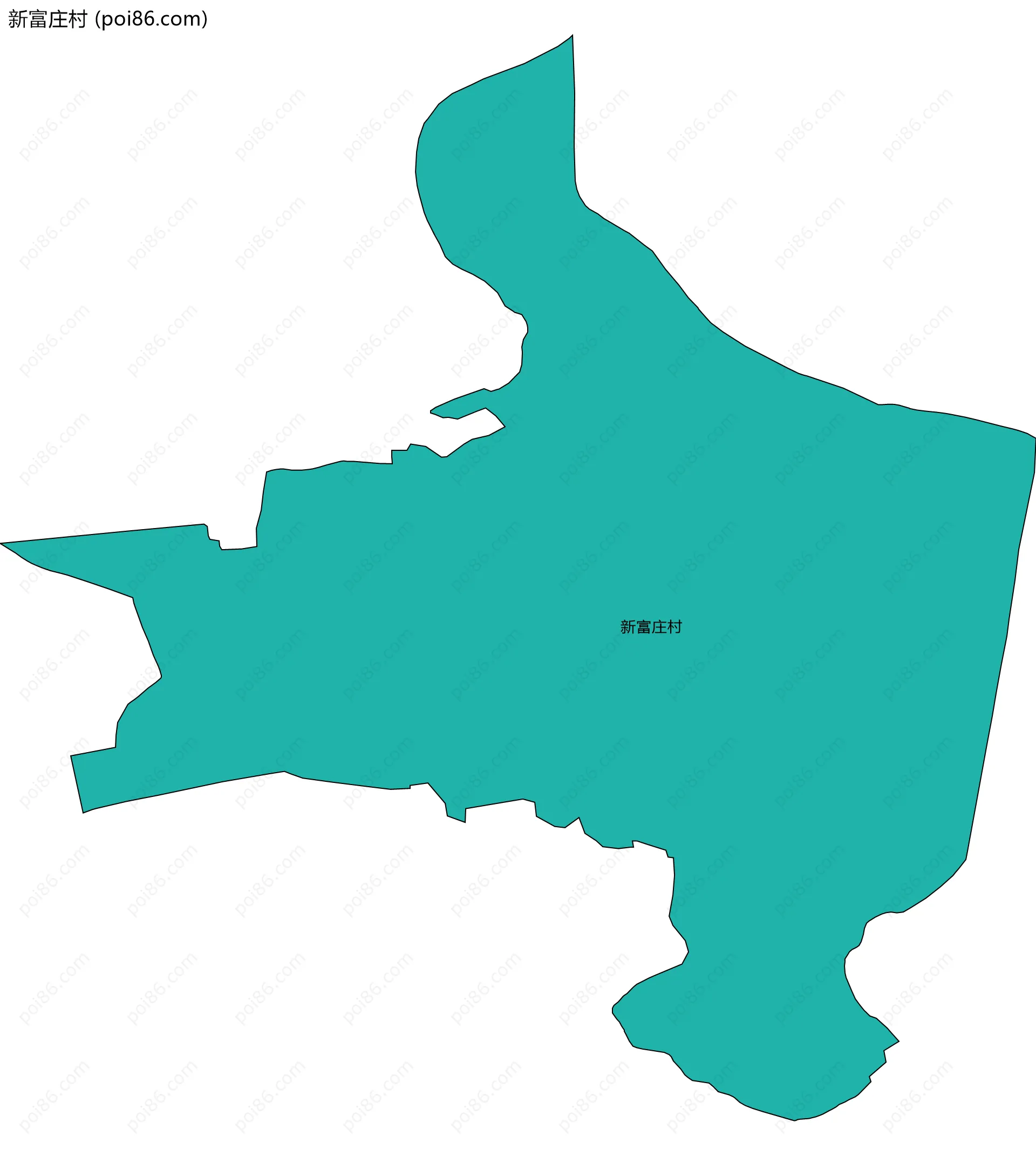 新富庄村边界地图