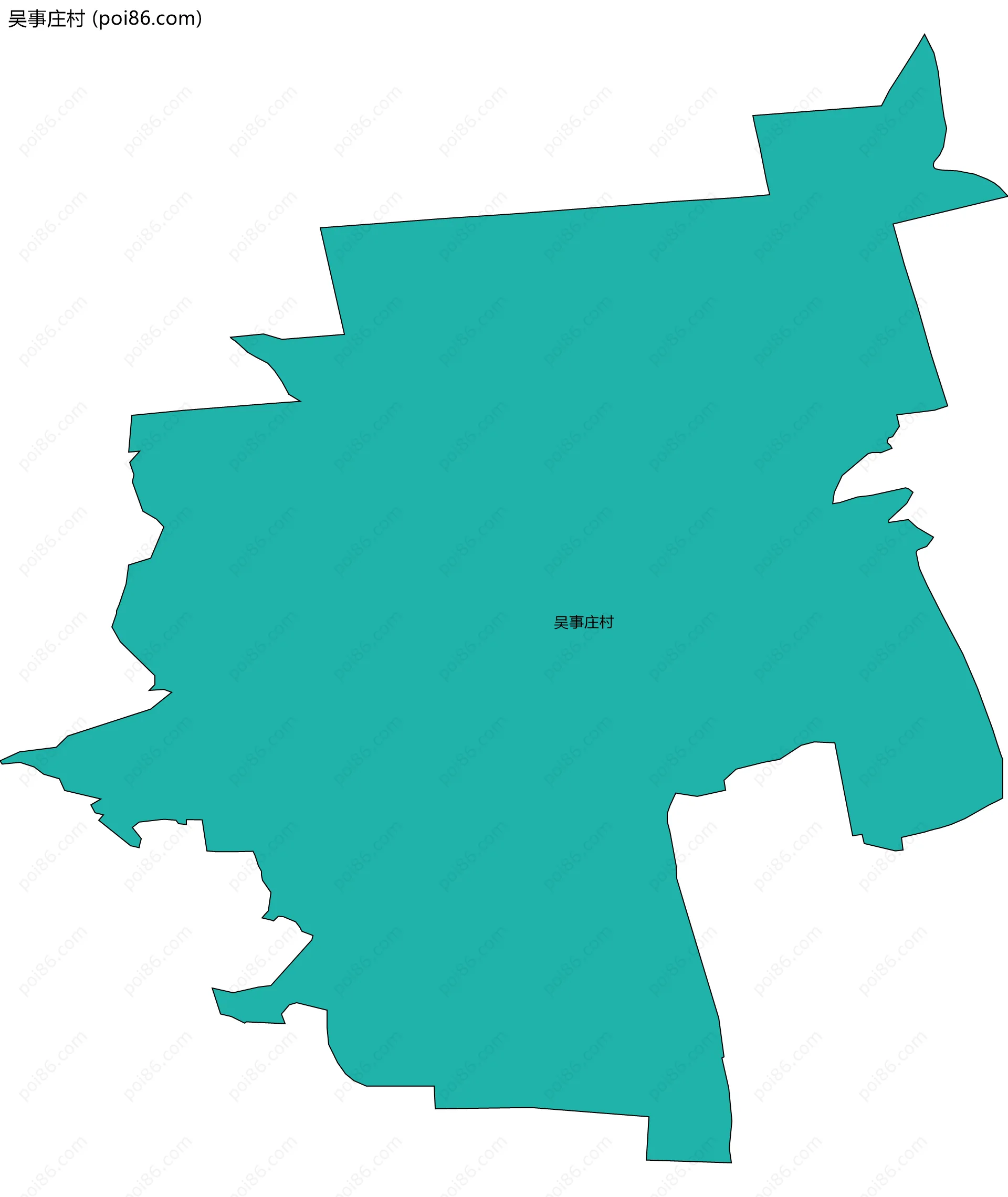 吴事庄村边界地图