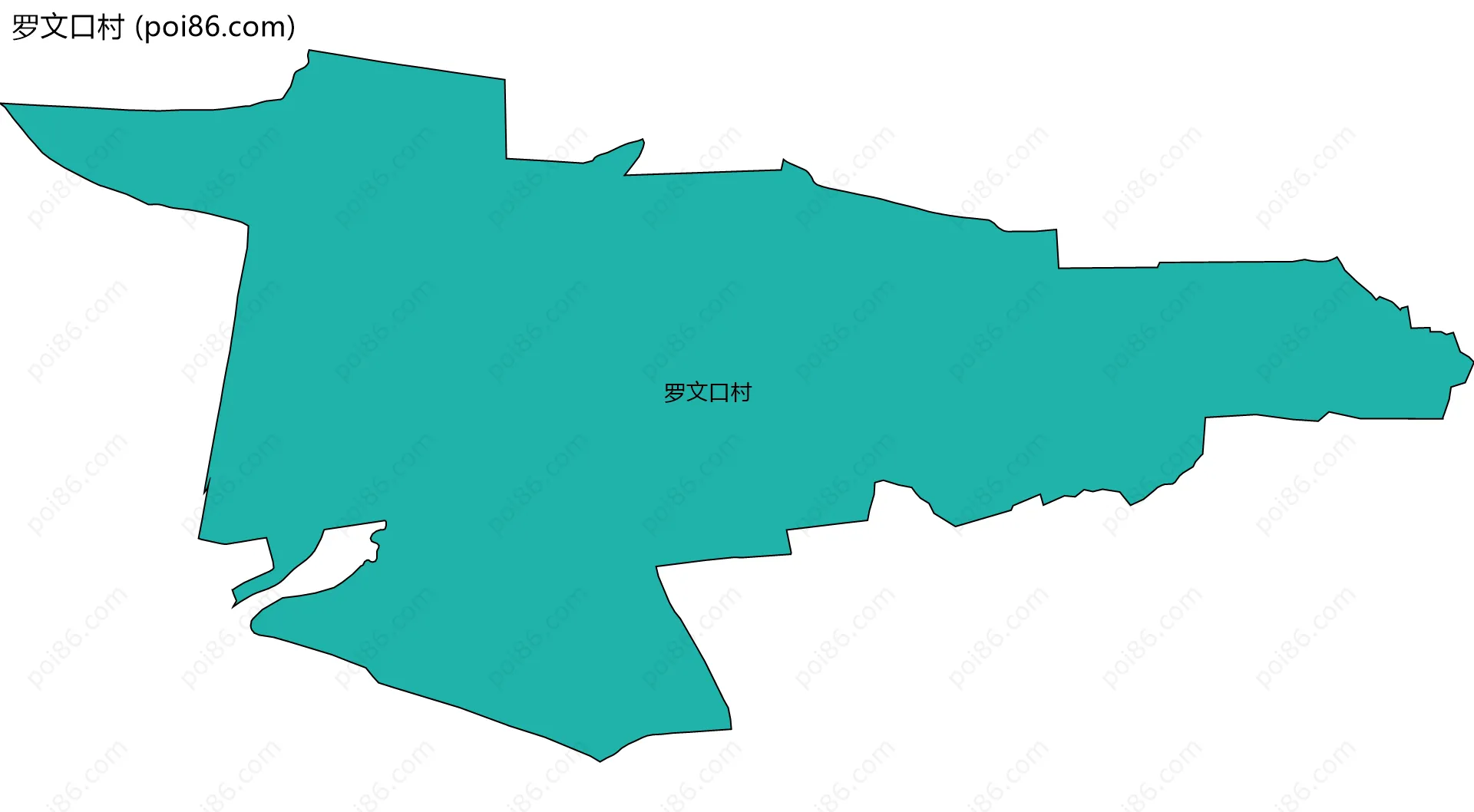 罗文口村边界地图