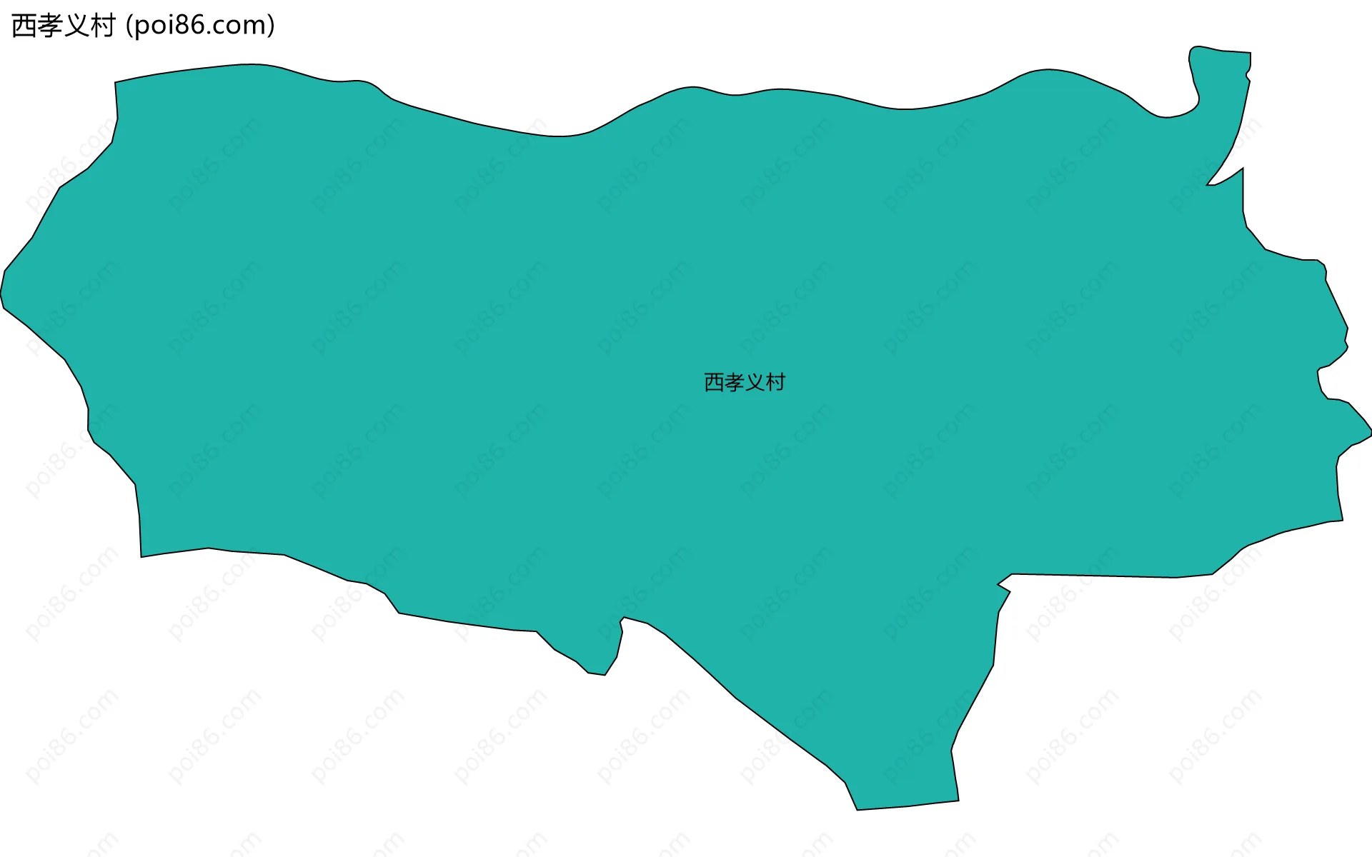 西孝义村边界地图