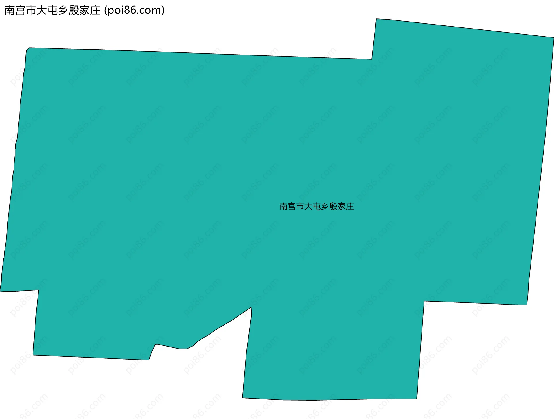 南宫市大屯乡殷家庄边界地图