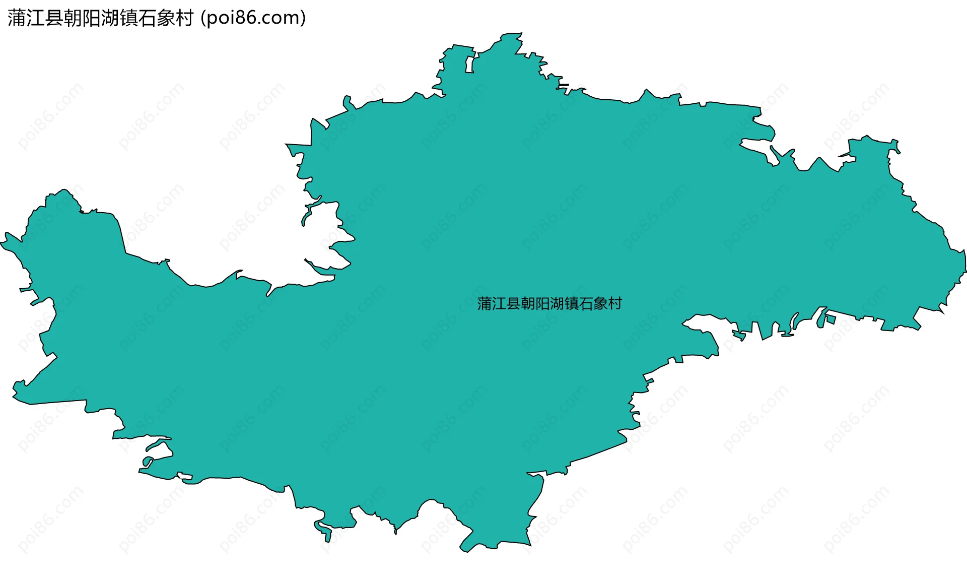 蒲江县朝阳湖镇石象村边界地图