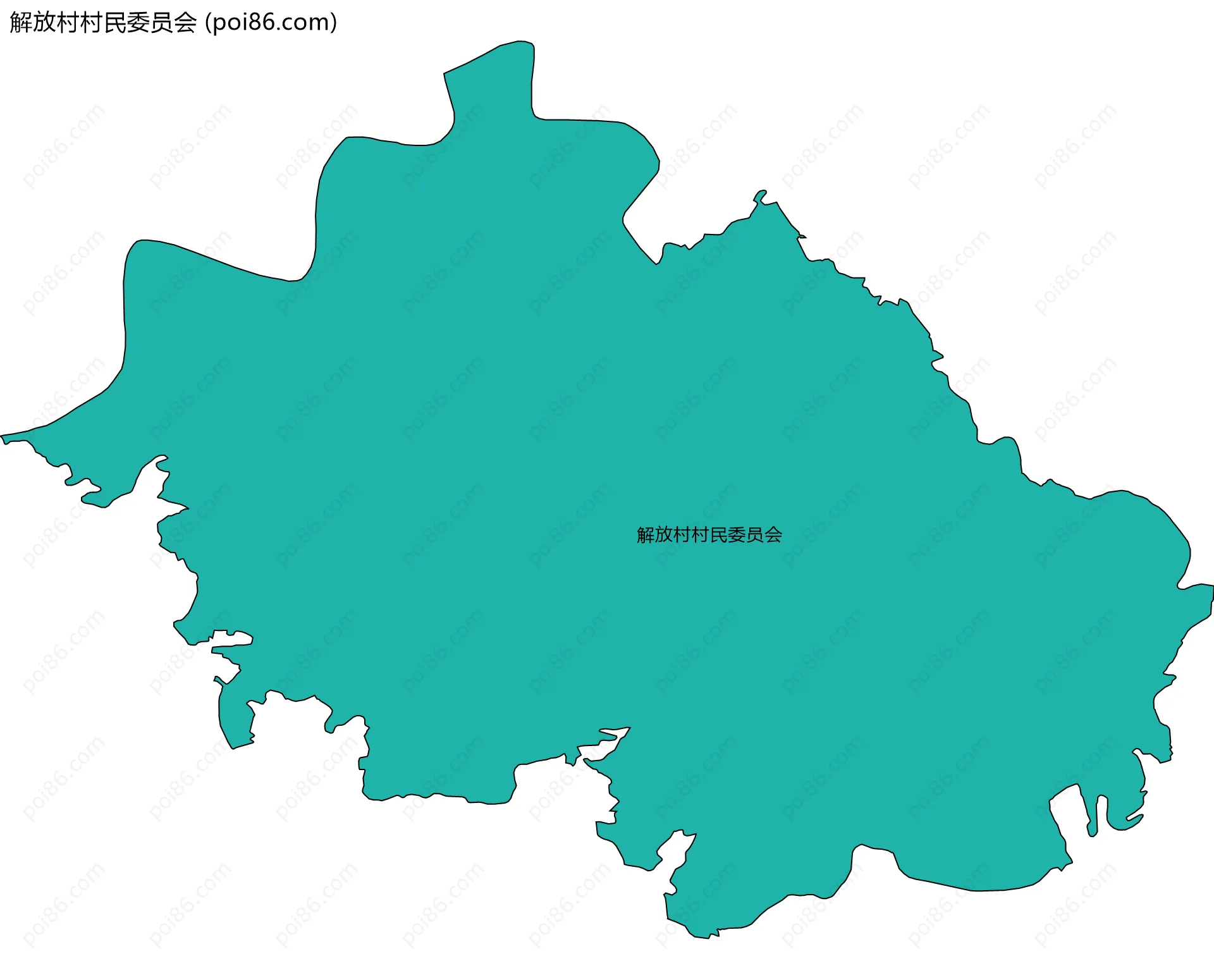 解放村村民委员会边界地图