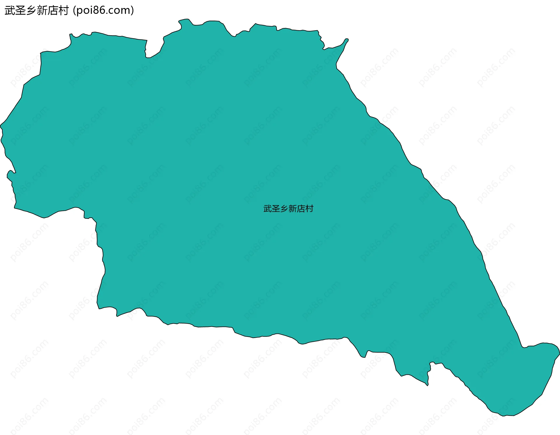 武圣乡新店村边界地图