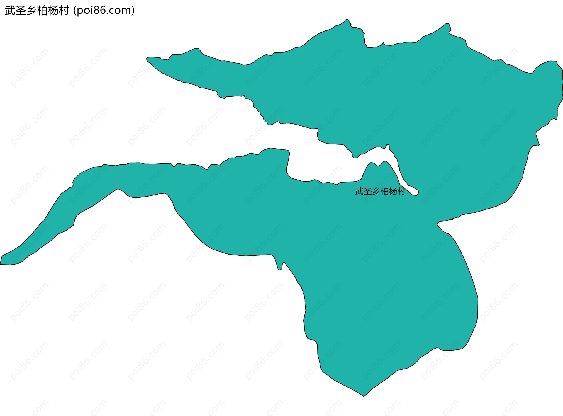 武圣乡柏杨村边界地图