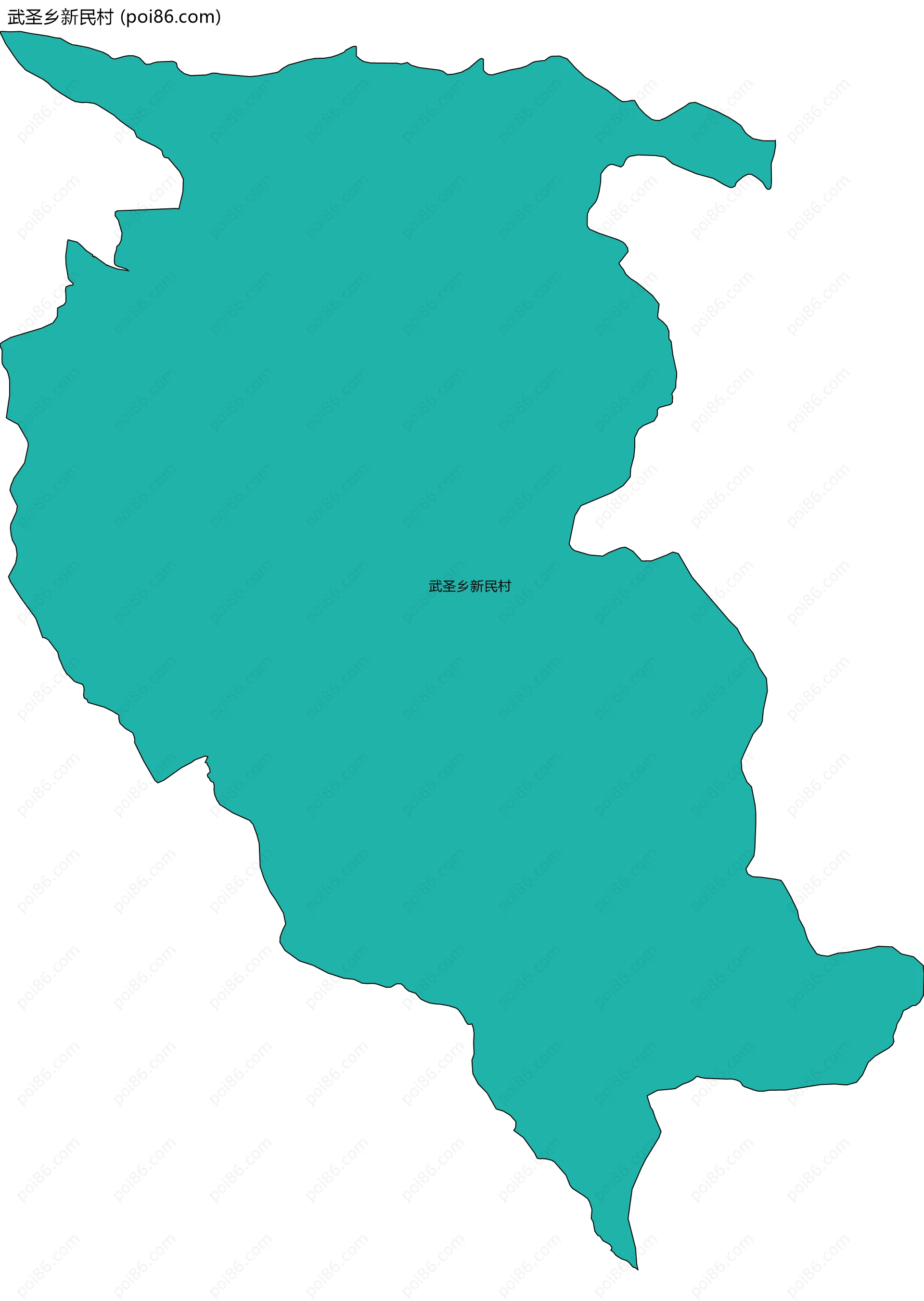 武圣乡新民村边界地图