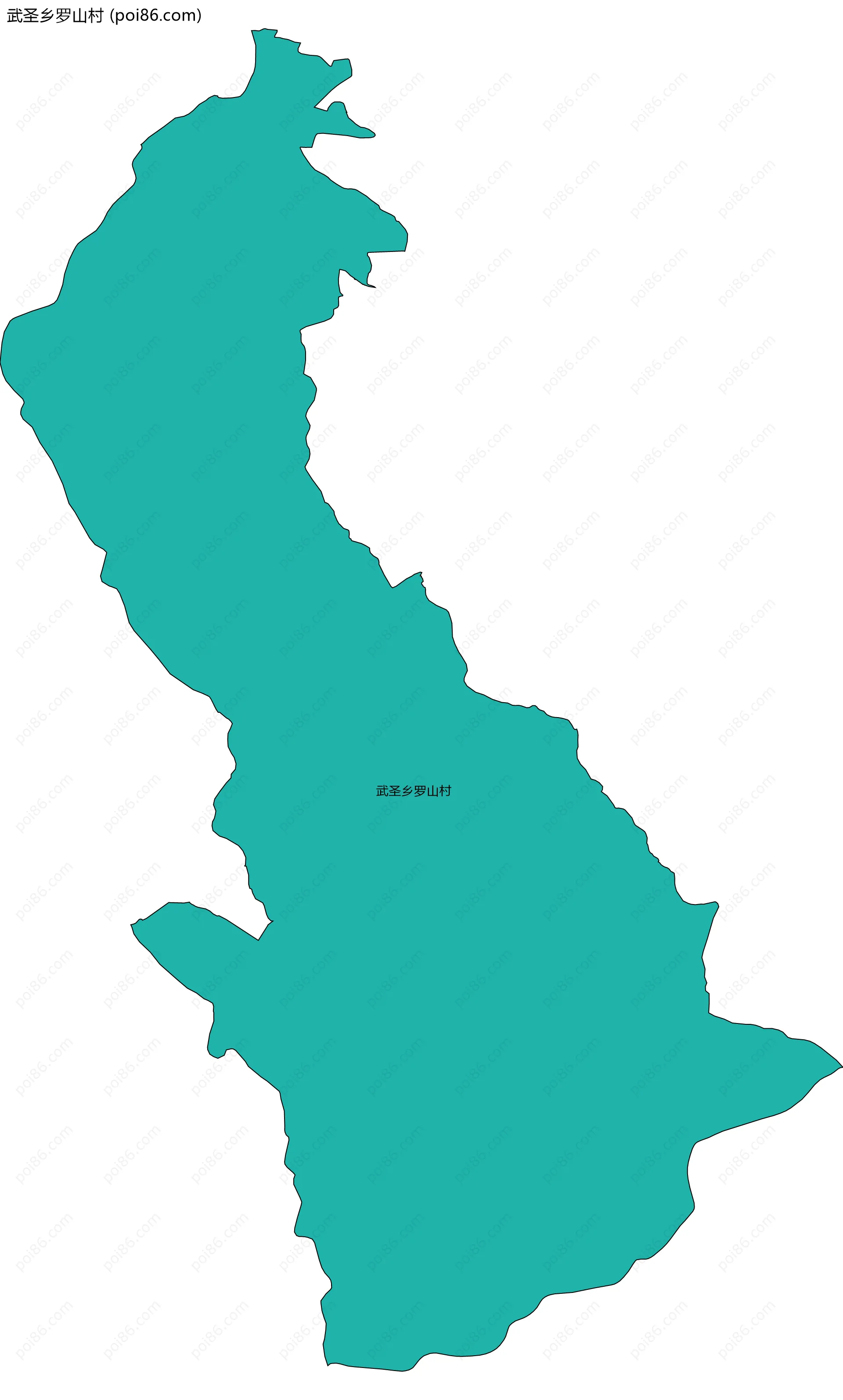 武圣乡罗山村边界地图