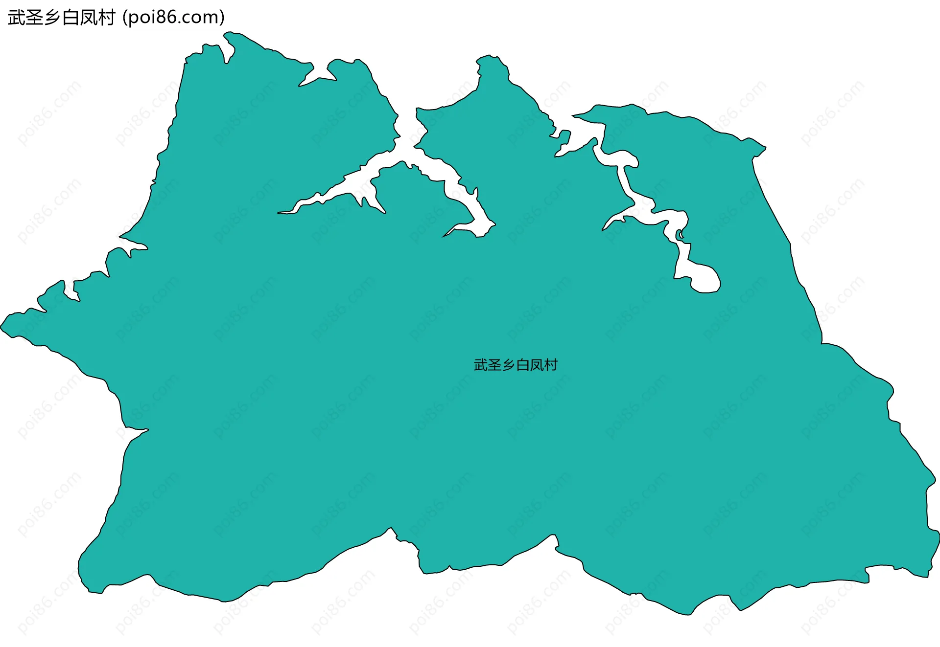 武圣乡白凤村边界地图