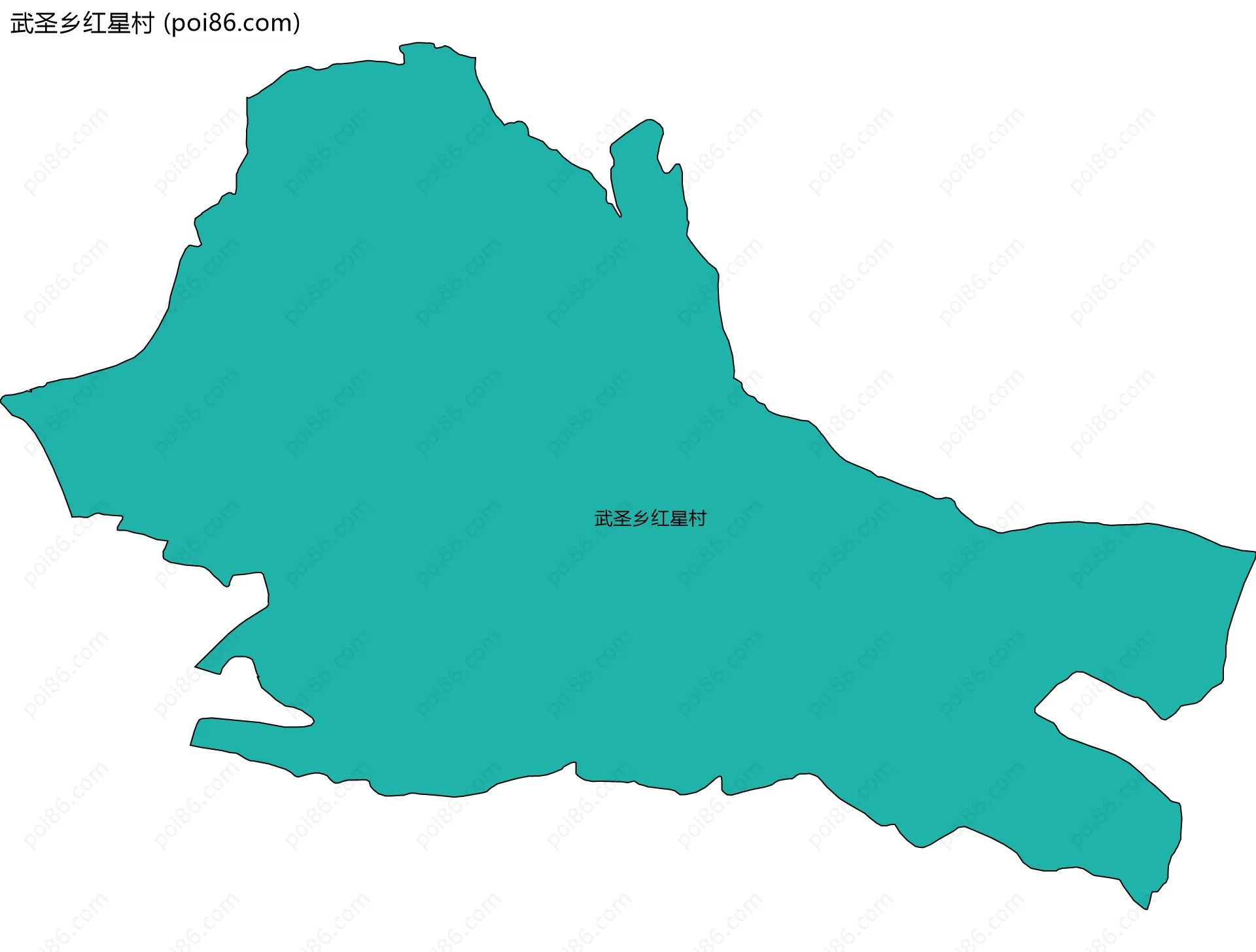 武圣乡红星村边界地图