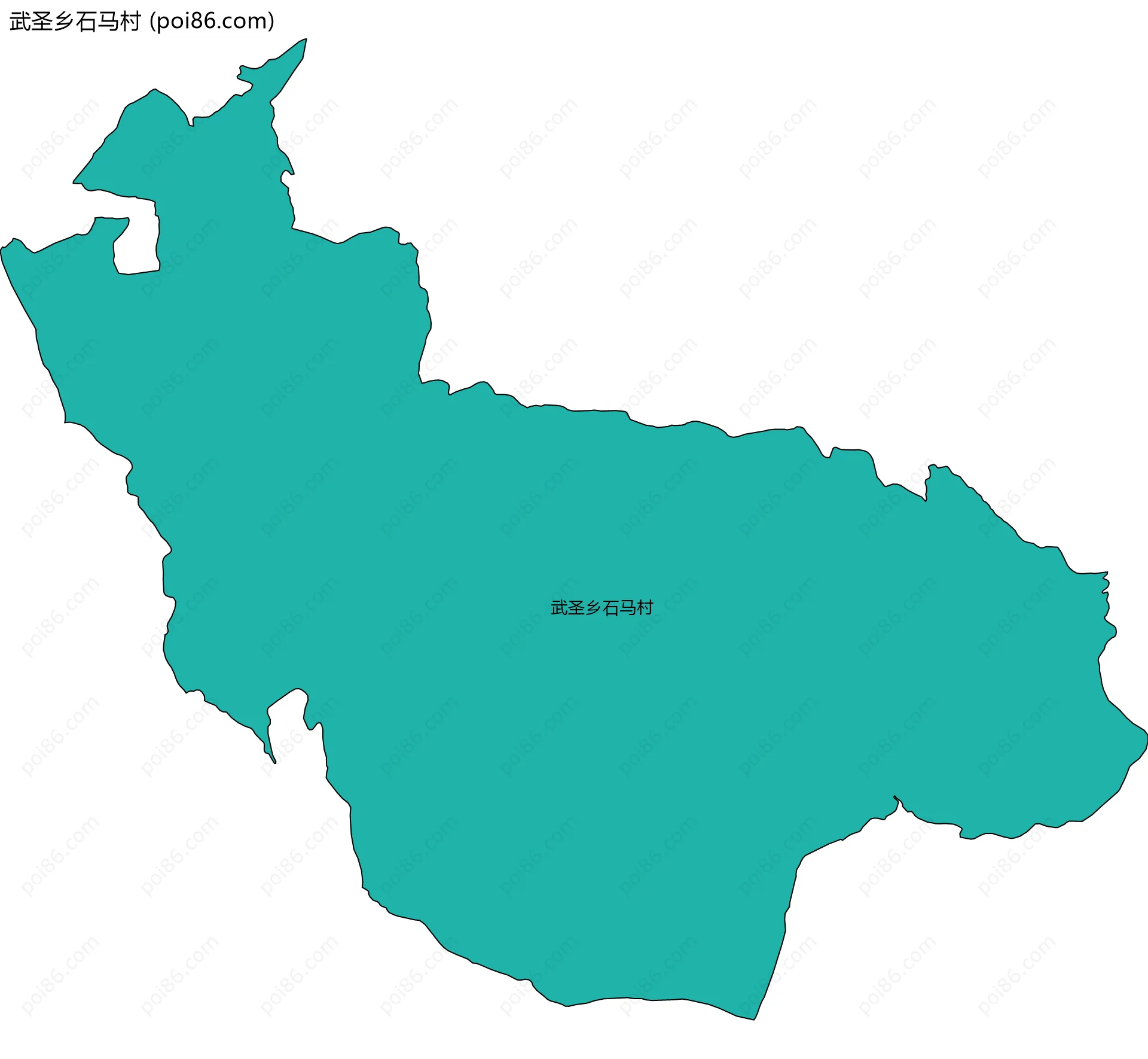 武圣乡石马村边界地图