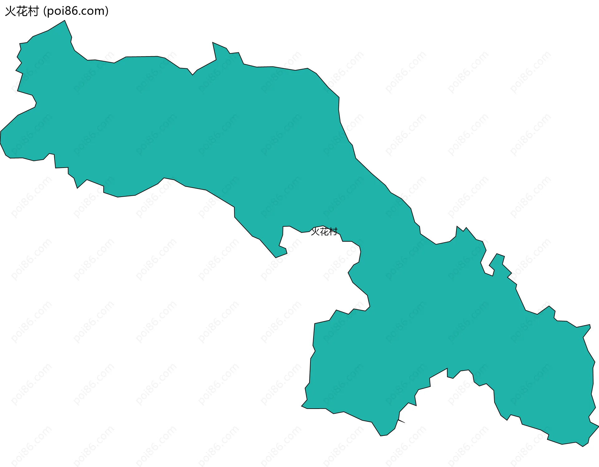 火花村边界地图