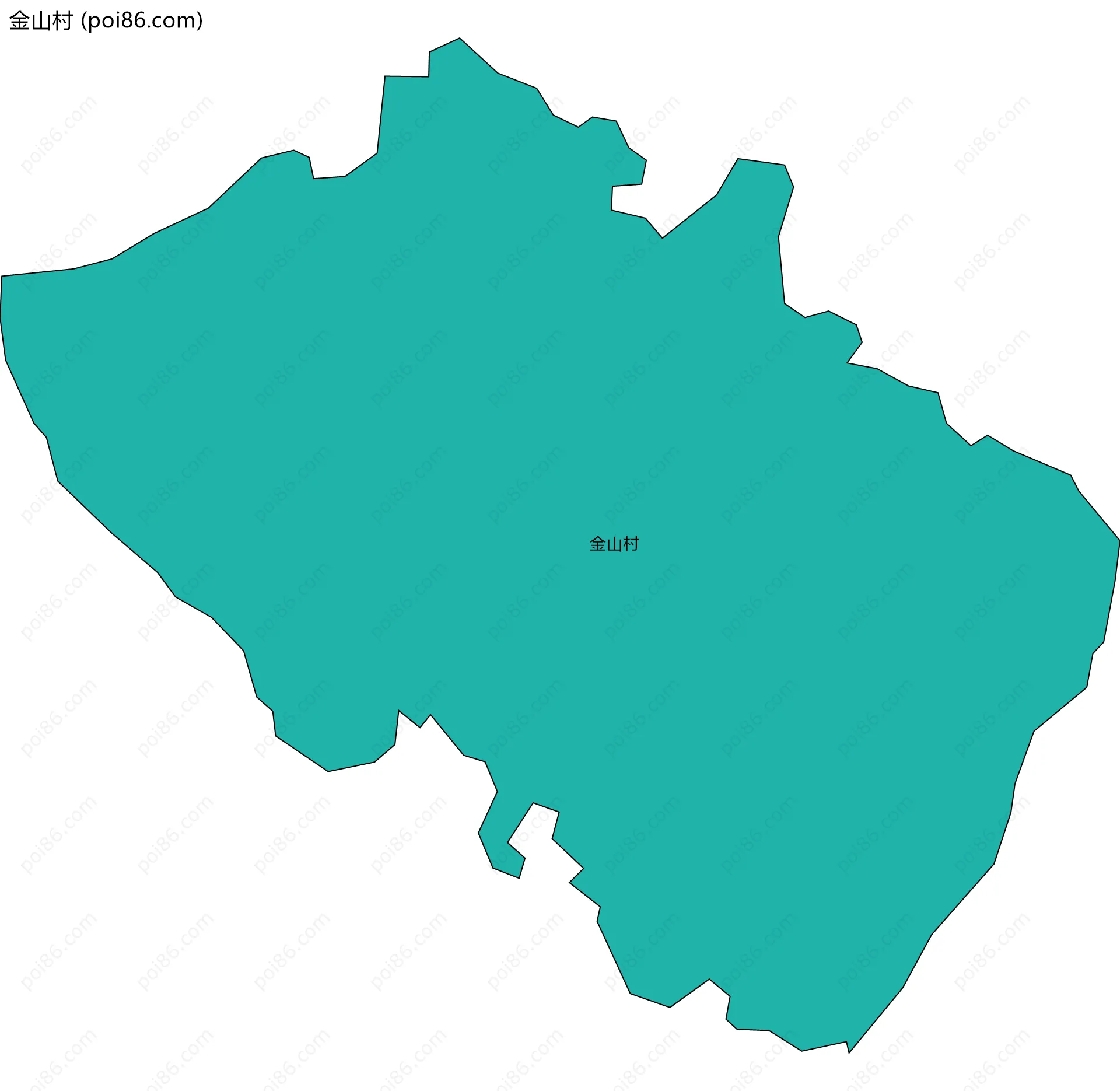 金山村边界地图