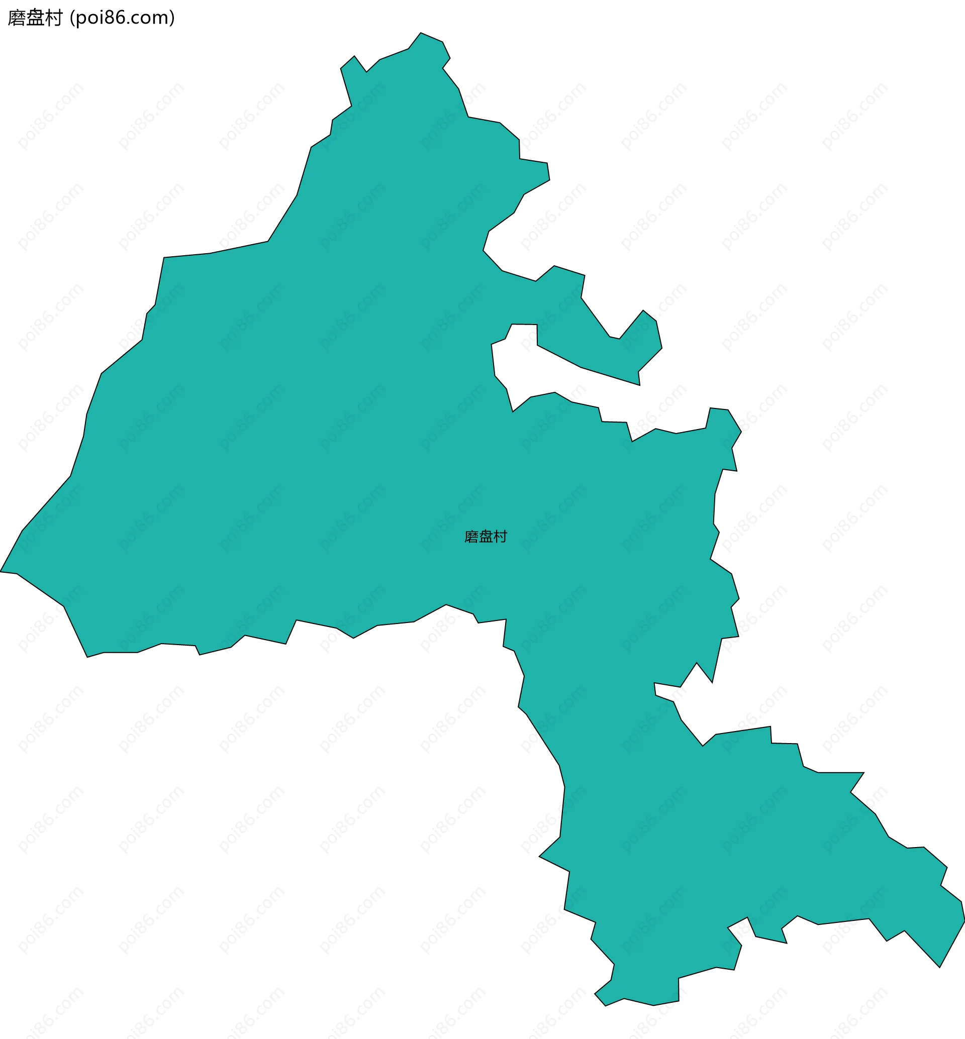 磨盘村边界地图