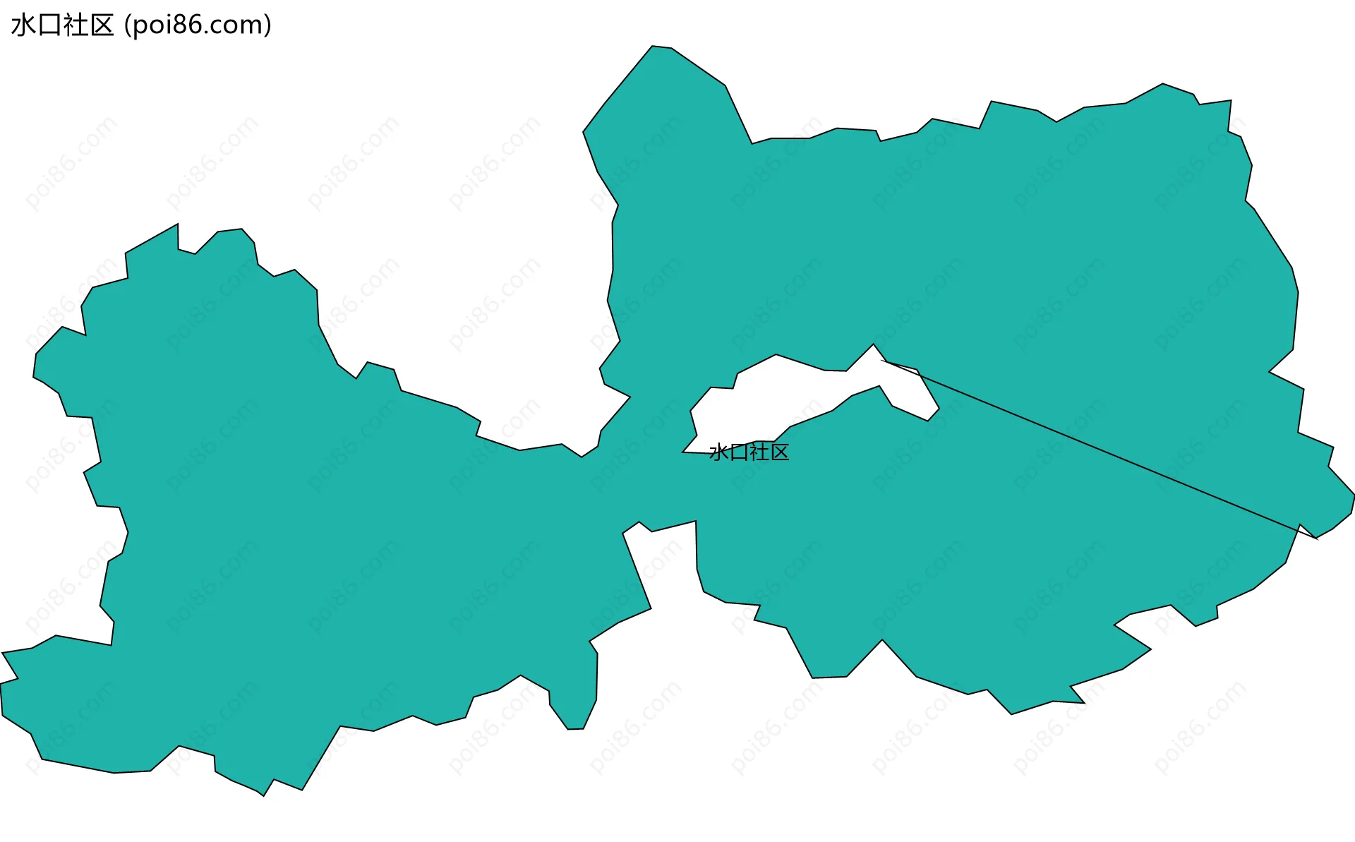 水口社区边界地图
